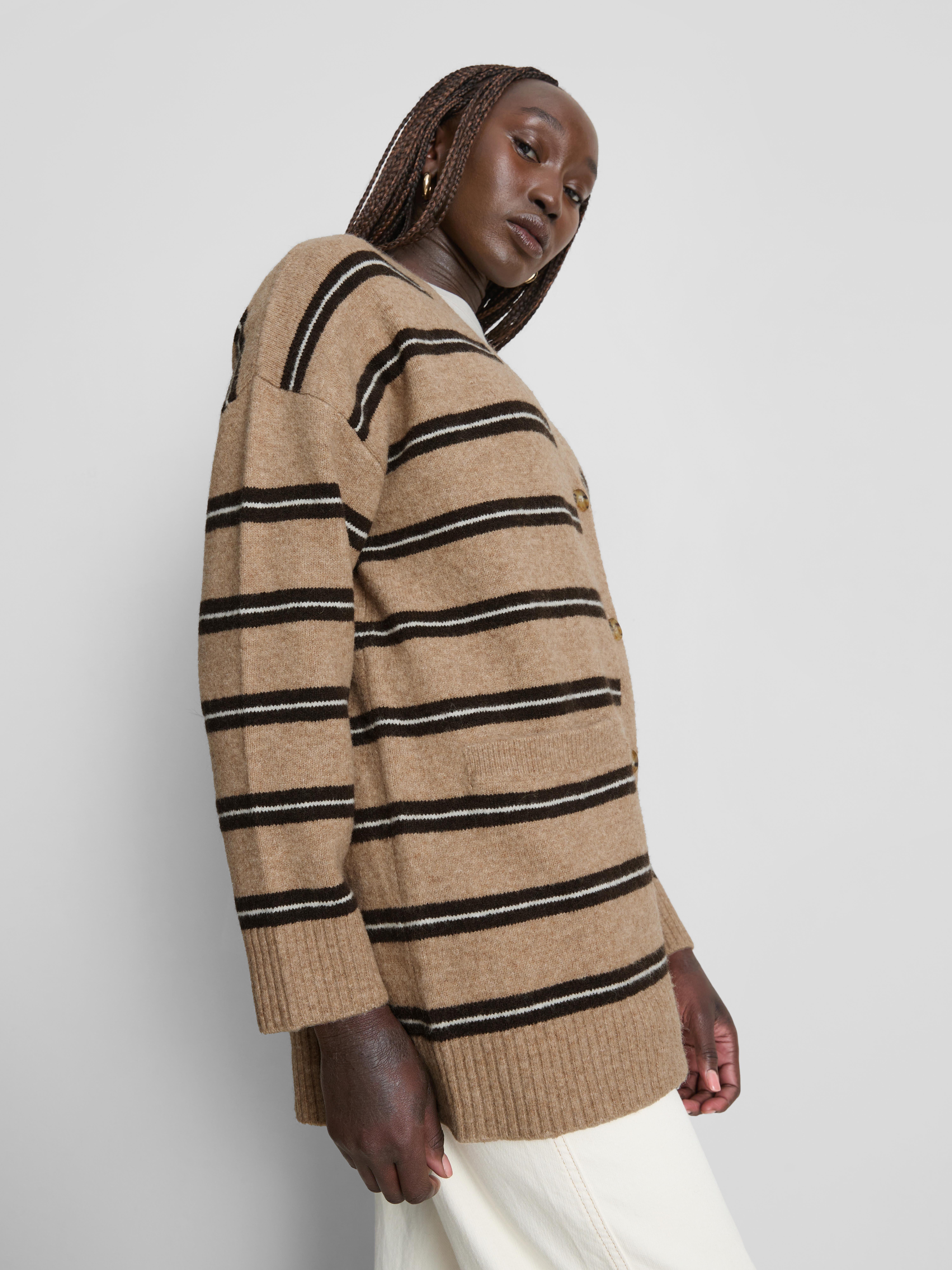 Striped Midi Cardigan