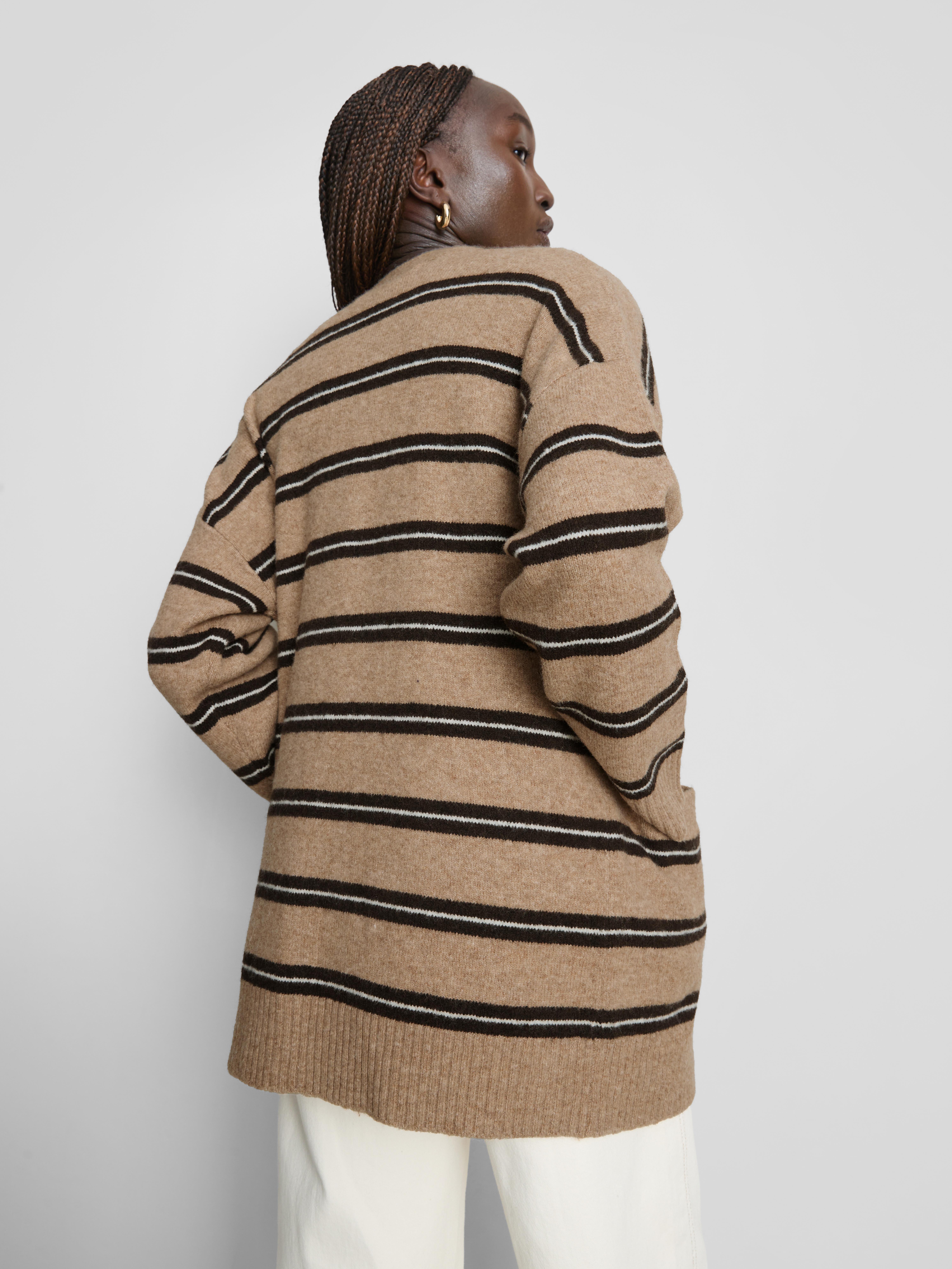 Striped Midi Cardigan