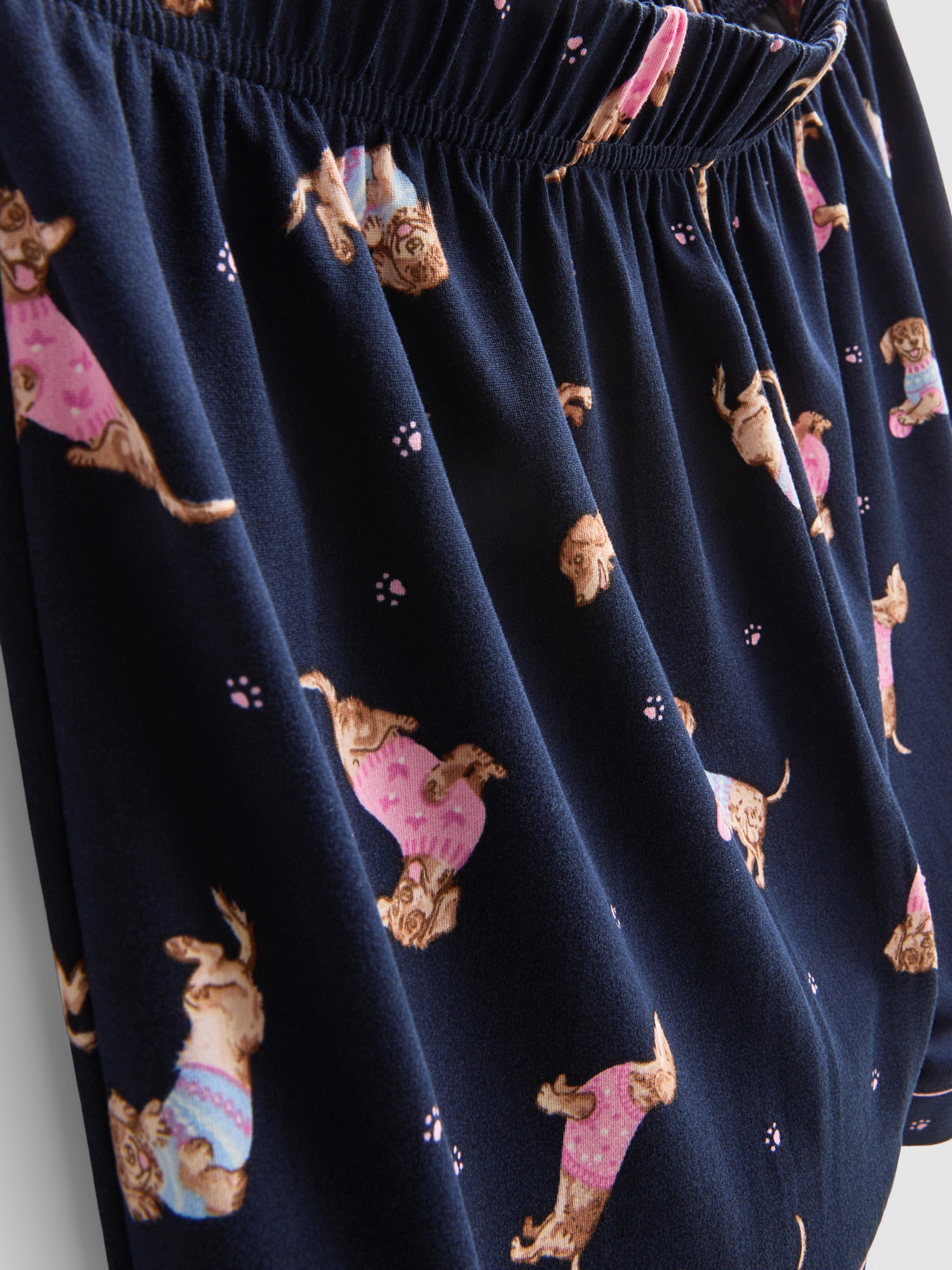 Love To Lounge Dog Printed Boyfriend Shorty Pyjamas