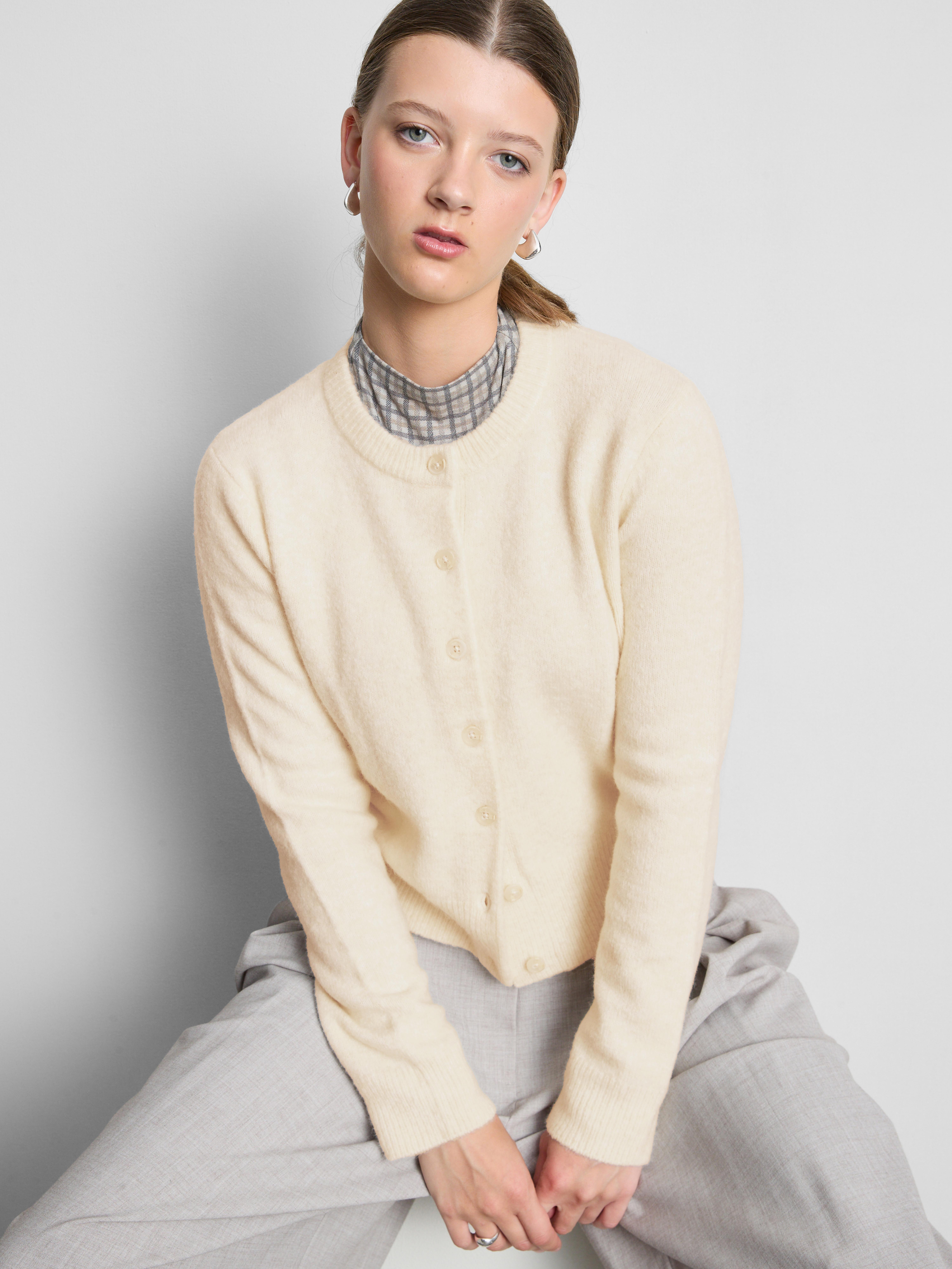 Basic gebreid vest met ronde hals