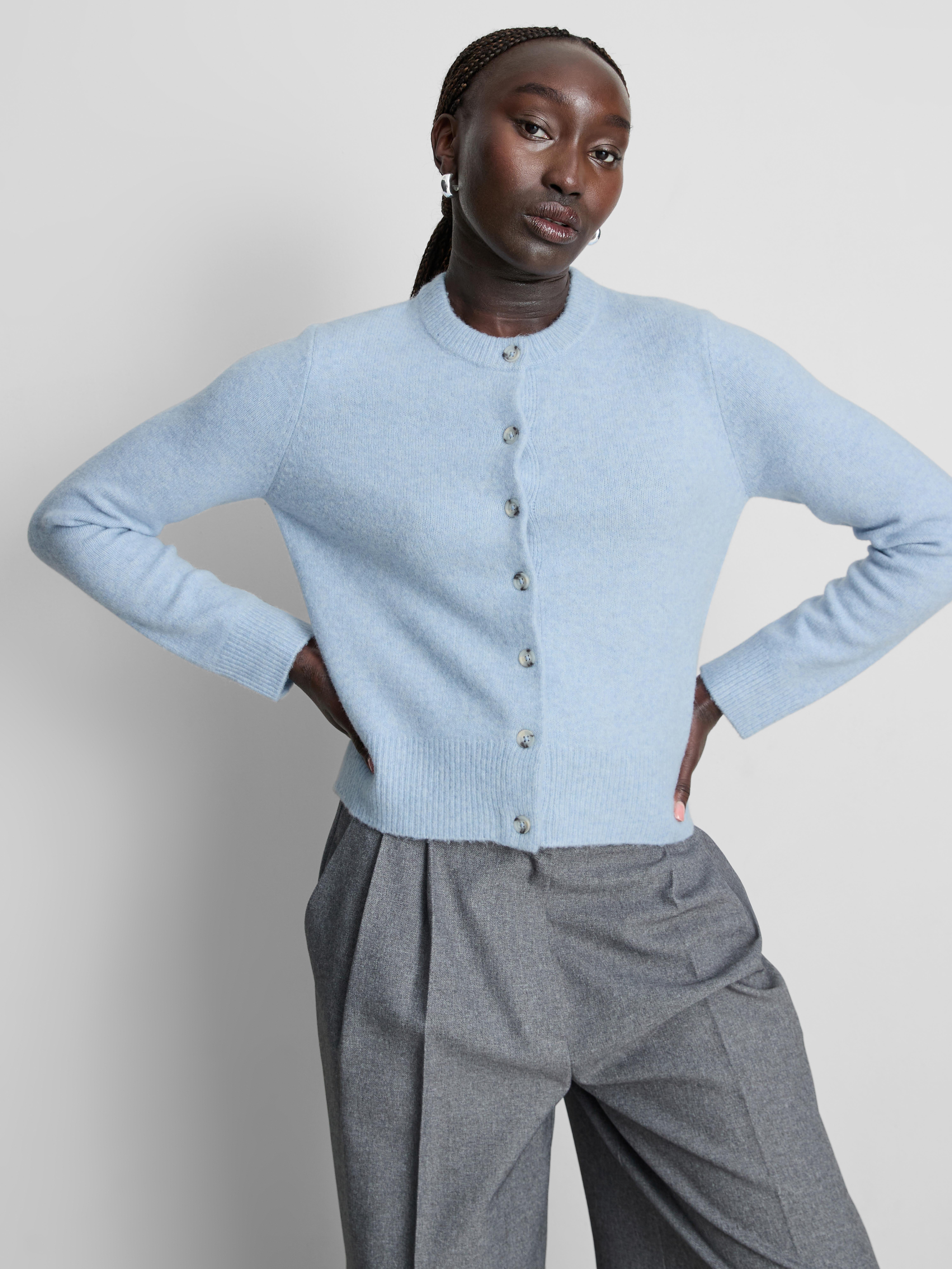 Essential Knitted Crewneck Cardigan