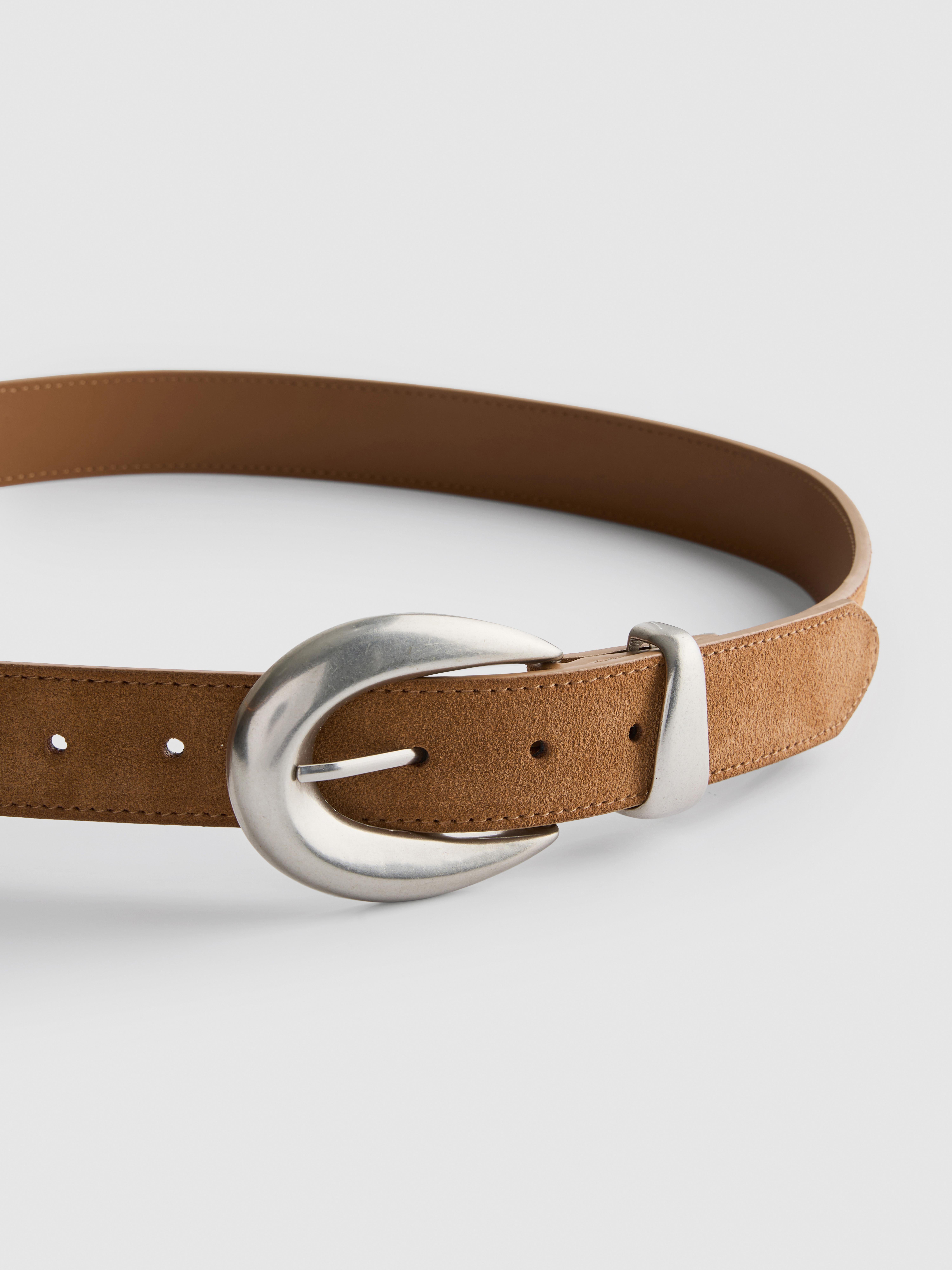 Suede Buckle Belt