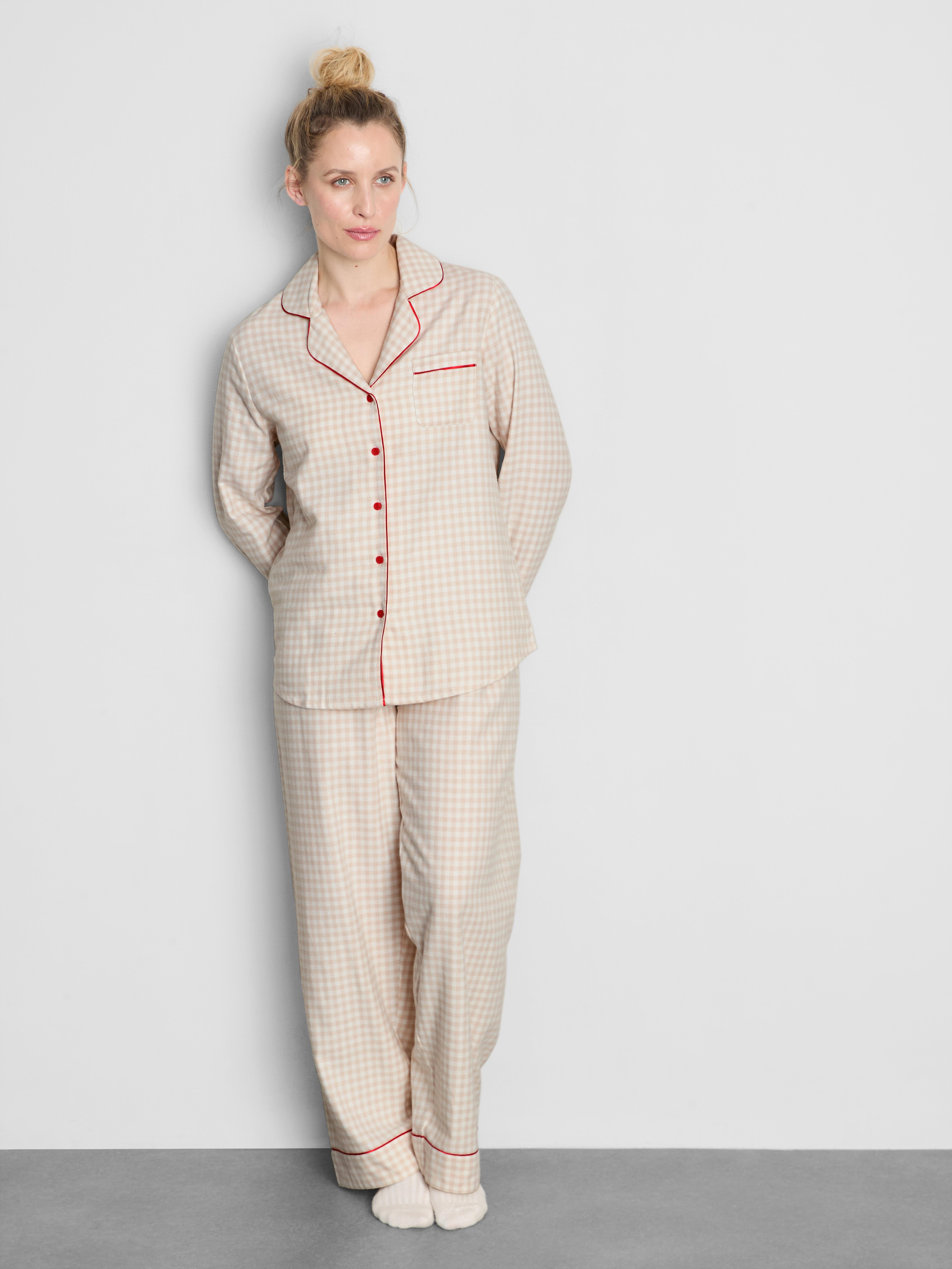 Pure Cotton Flannel Boyfriend Pajamas