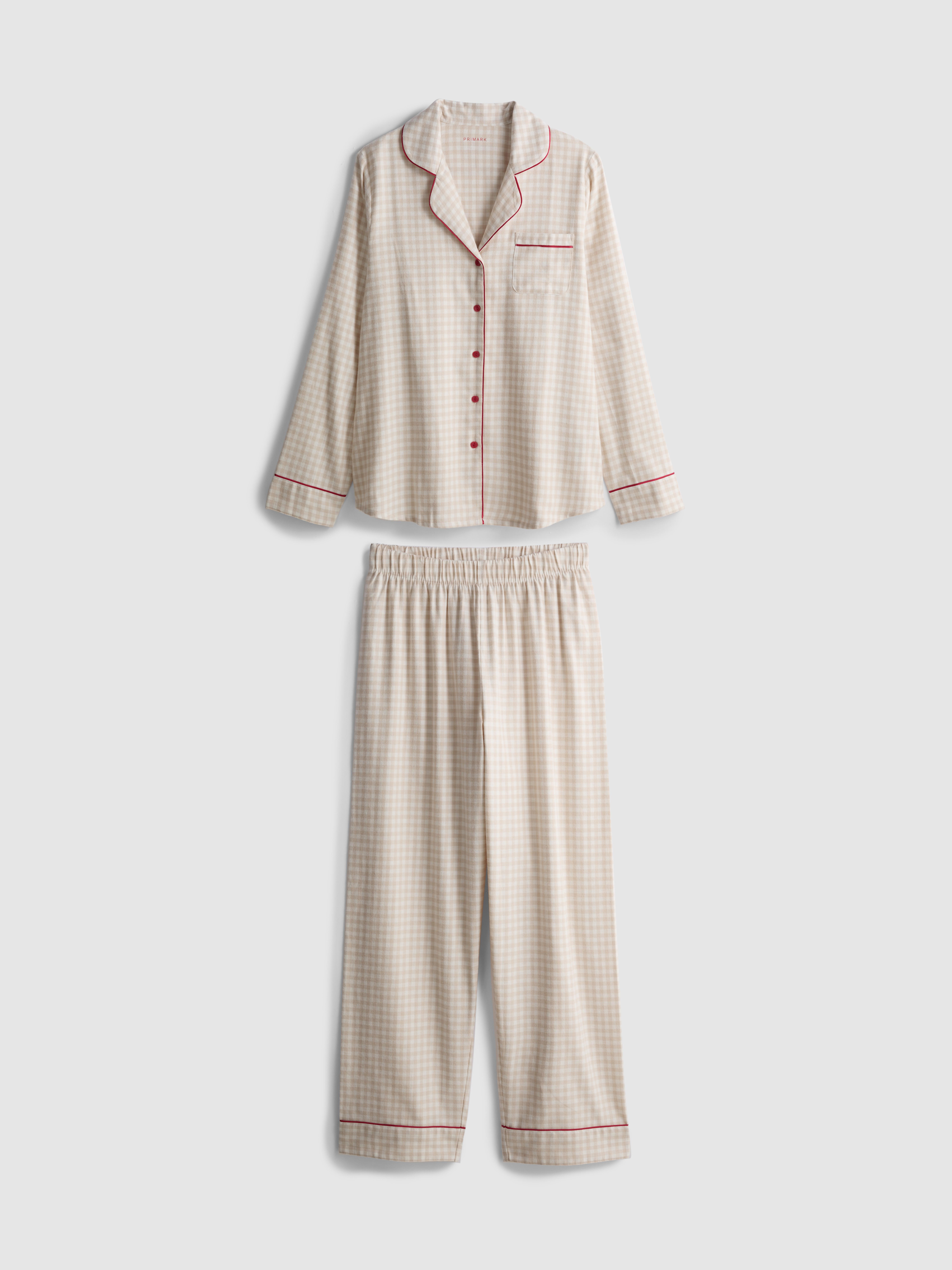 Pure Cotton Flannel Boyfriend Pajamas