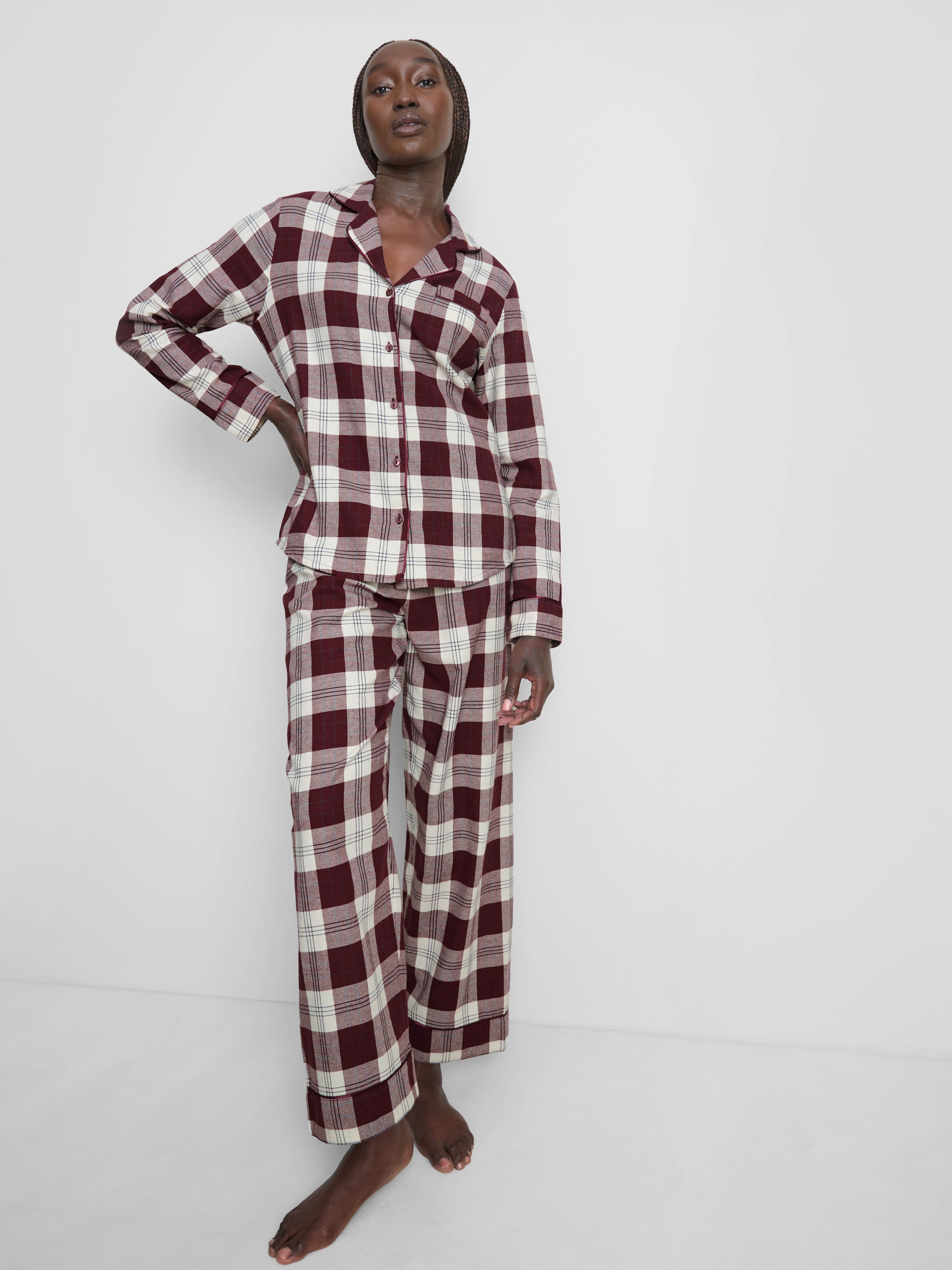 Pure Cotton Flannel Boyfriend Pyjamas