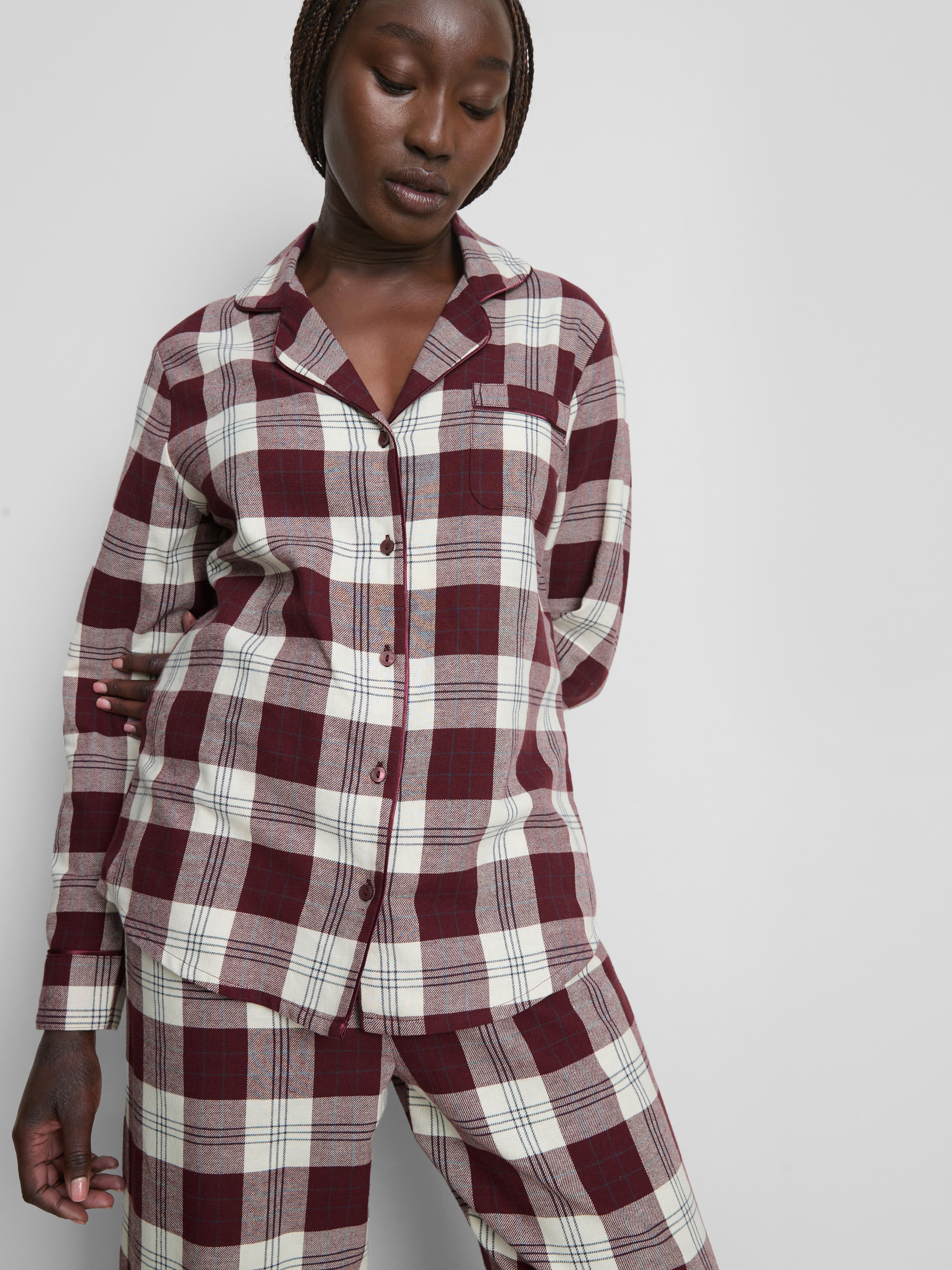 Pure Cotton Flannel Boyfriend Pajamas
