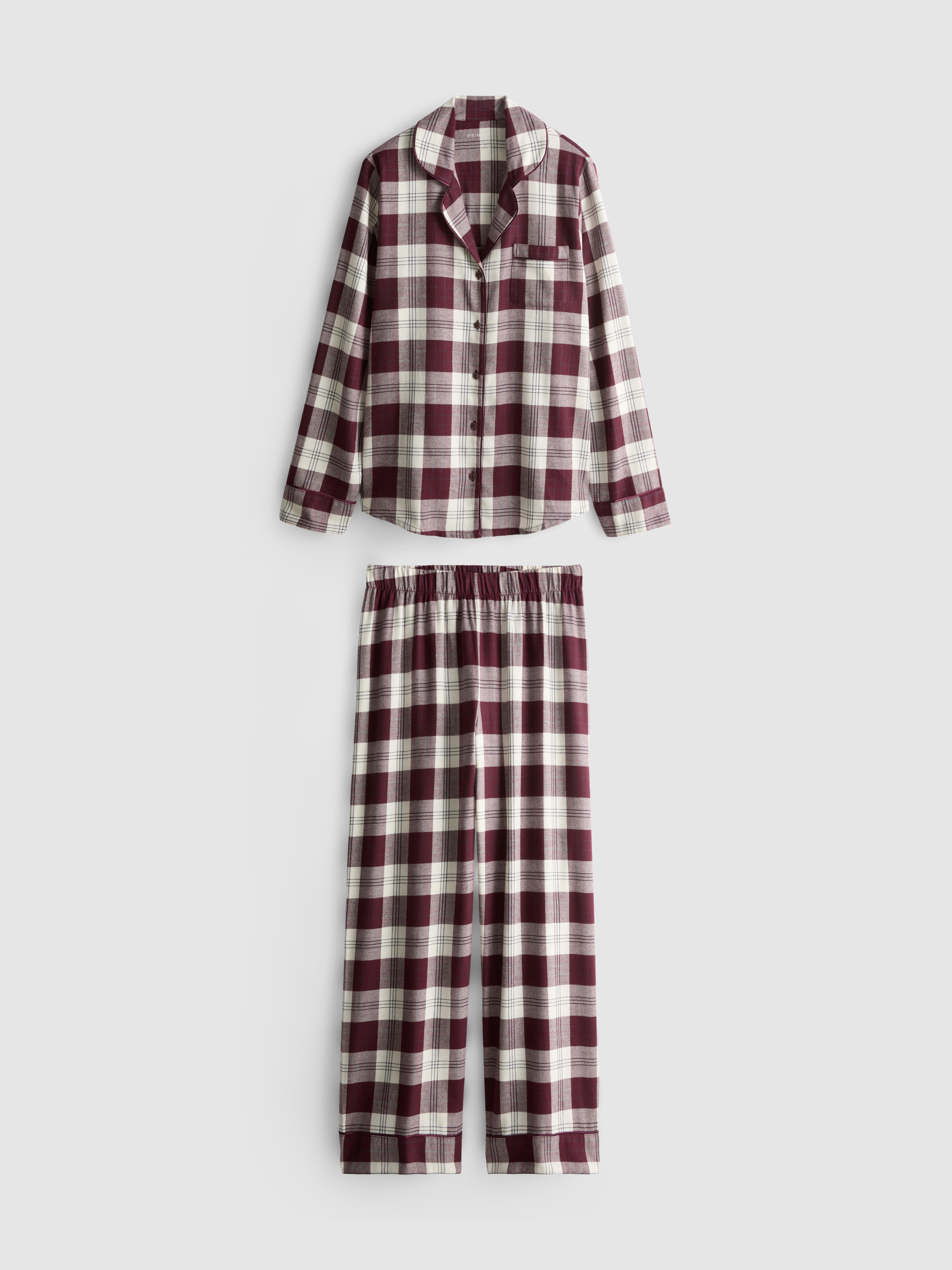 Pure Cotton Flannel Boyfriend Pajamas