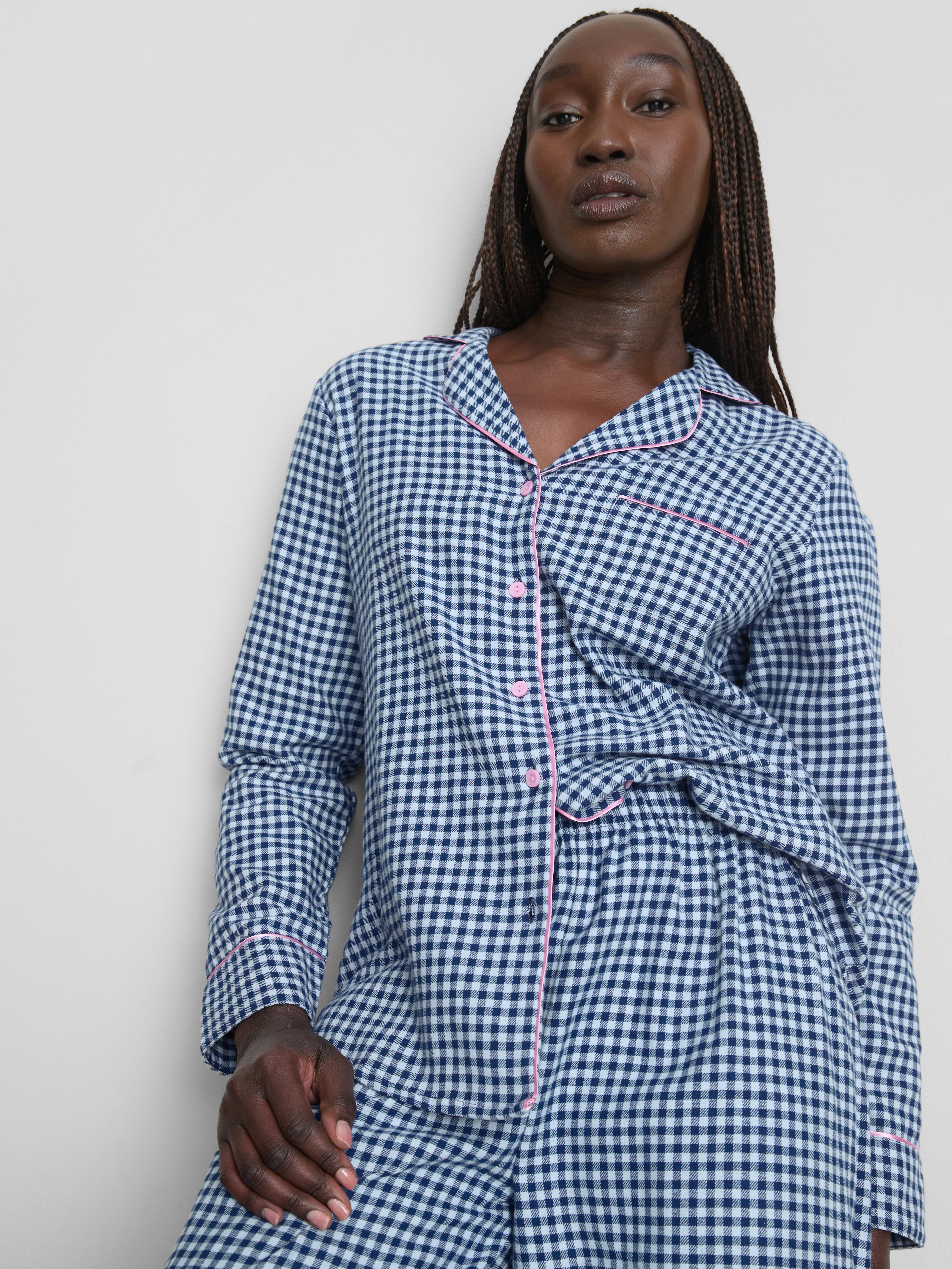Pure Cotton Flannel Boyfriend Pajamas