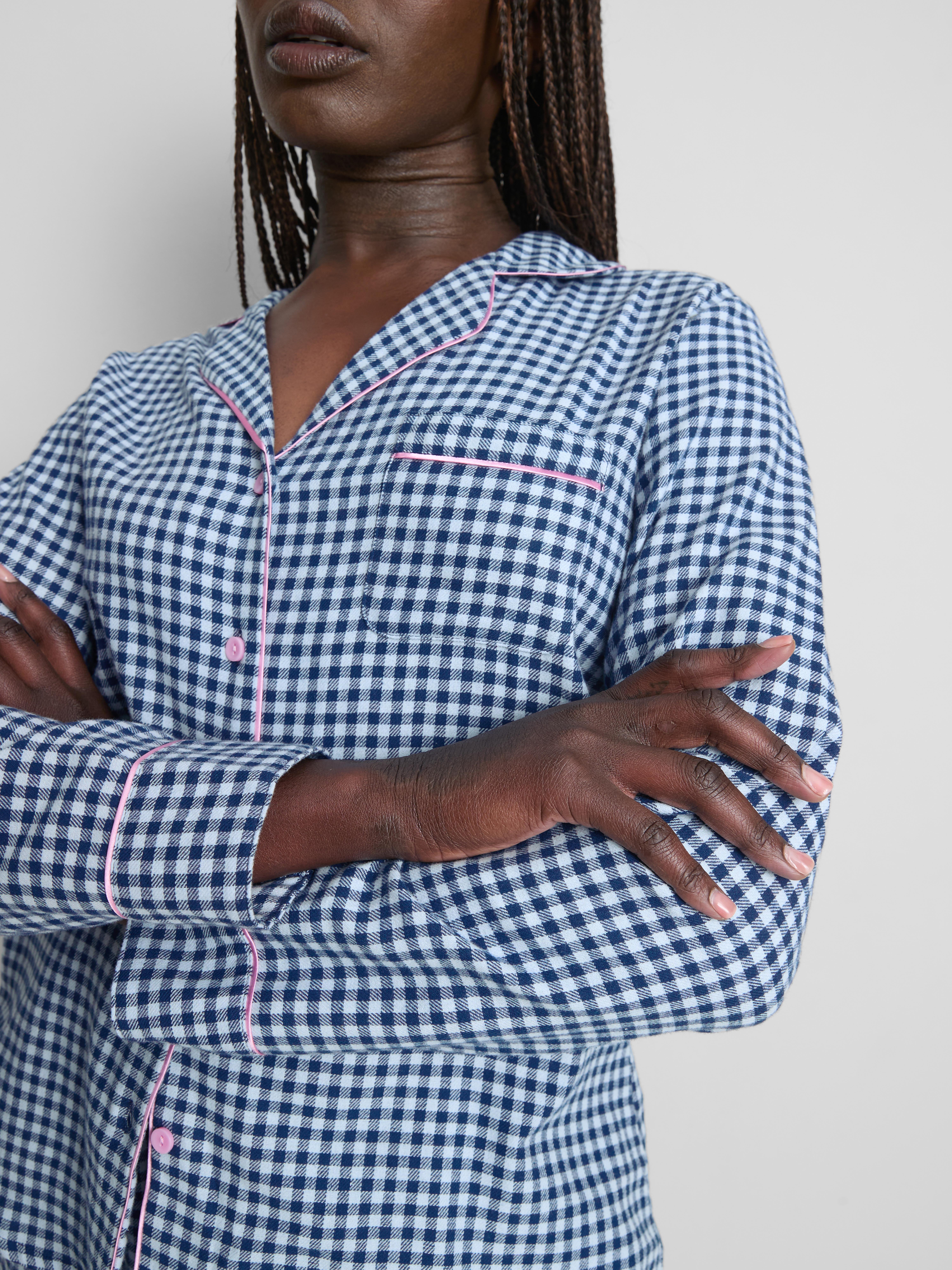 Pure Cotton Flannel Boyfriend Pajamas