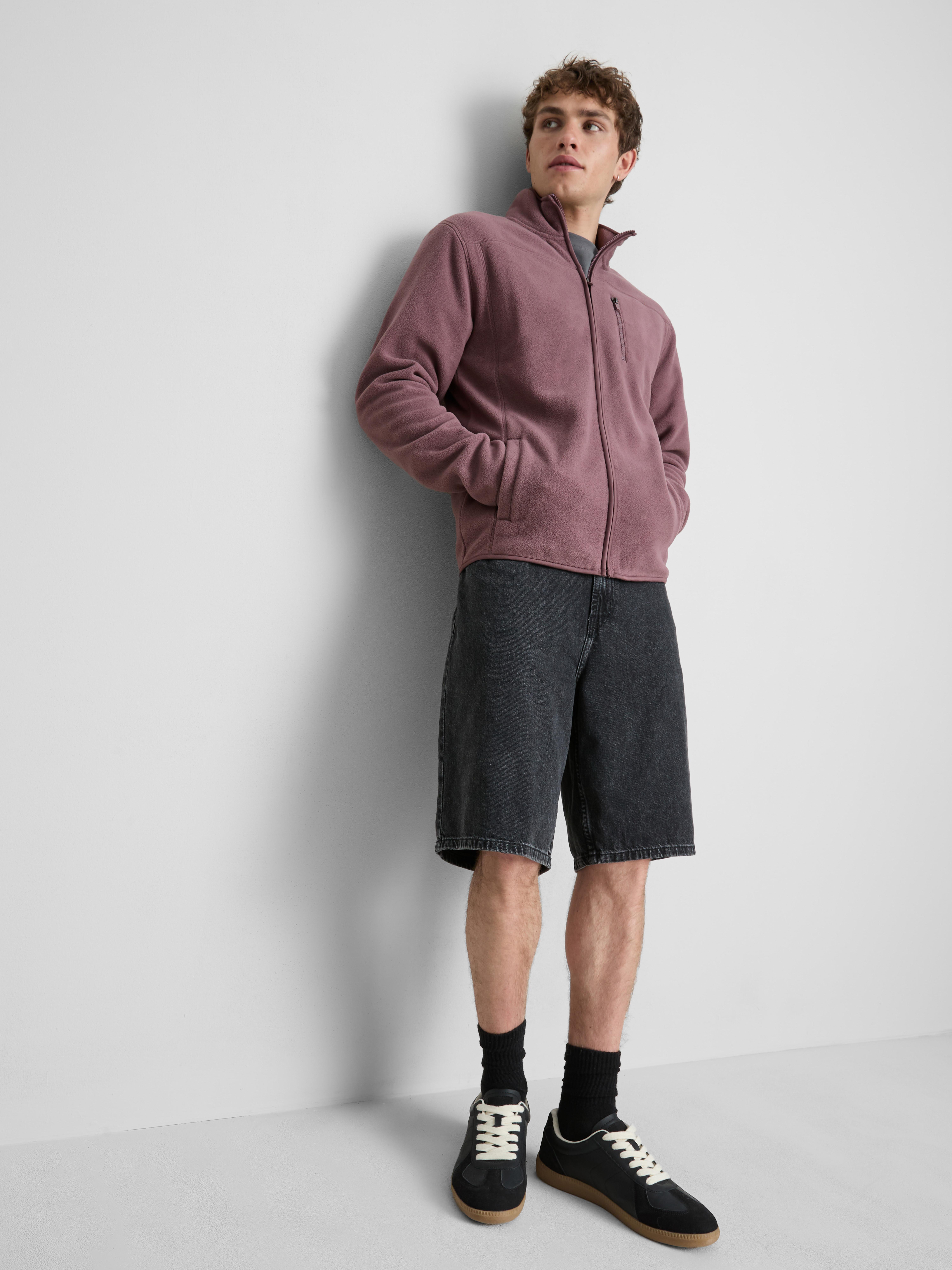 Fleecejacke mit Reißverschluss Rosa