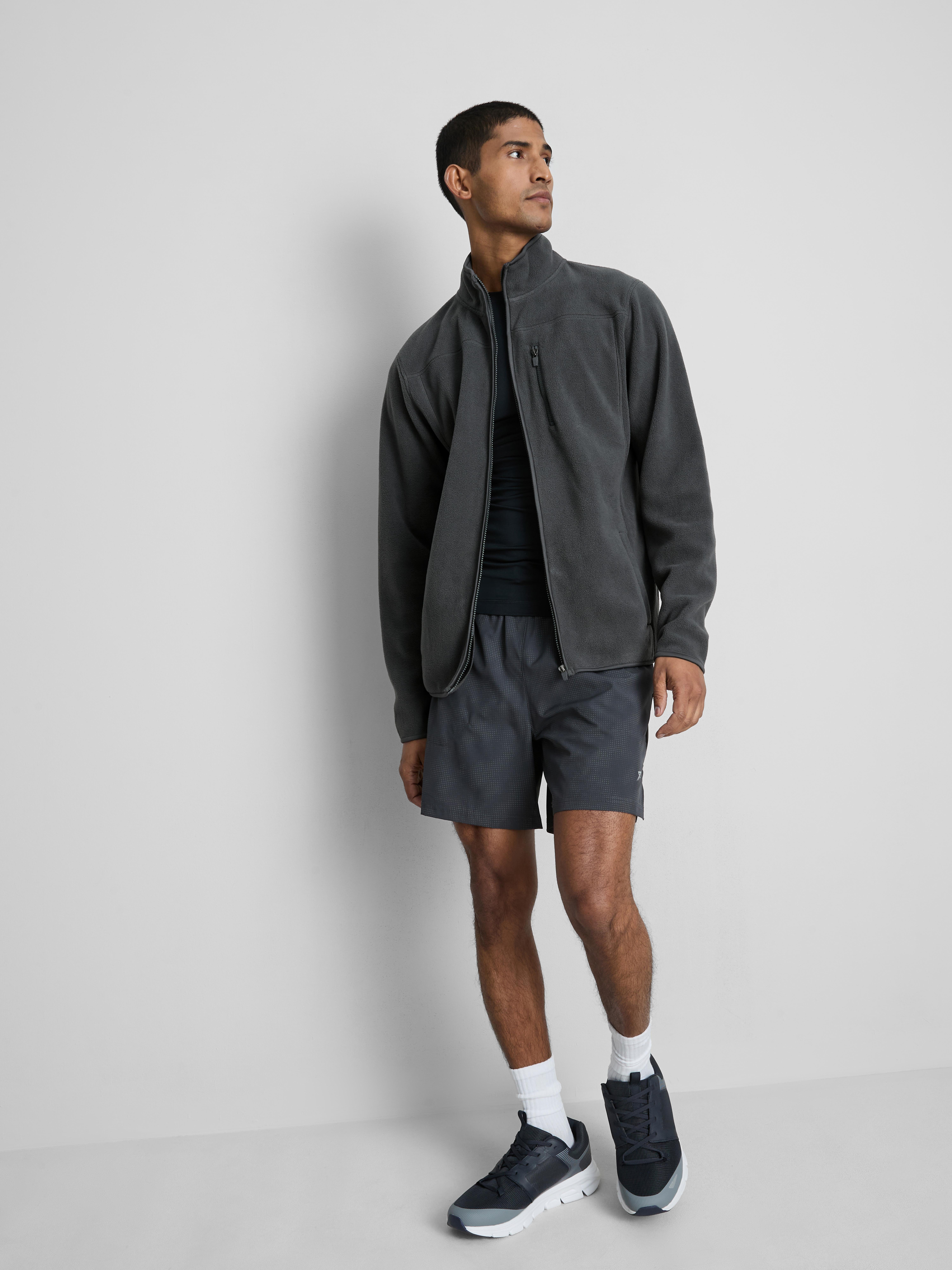 Fleecejacke mit Reißverschluss Anthrazitfarben