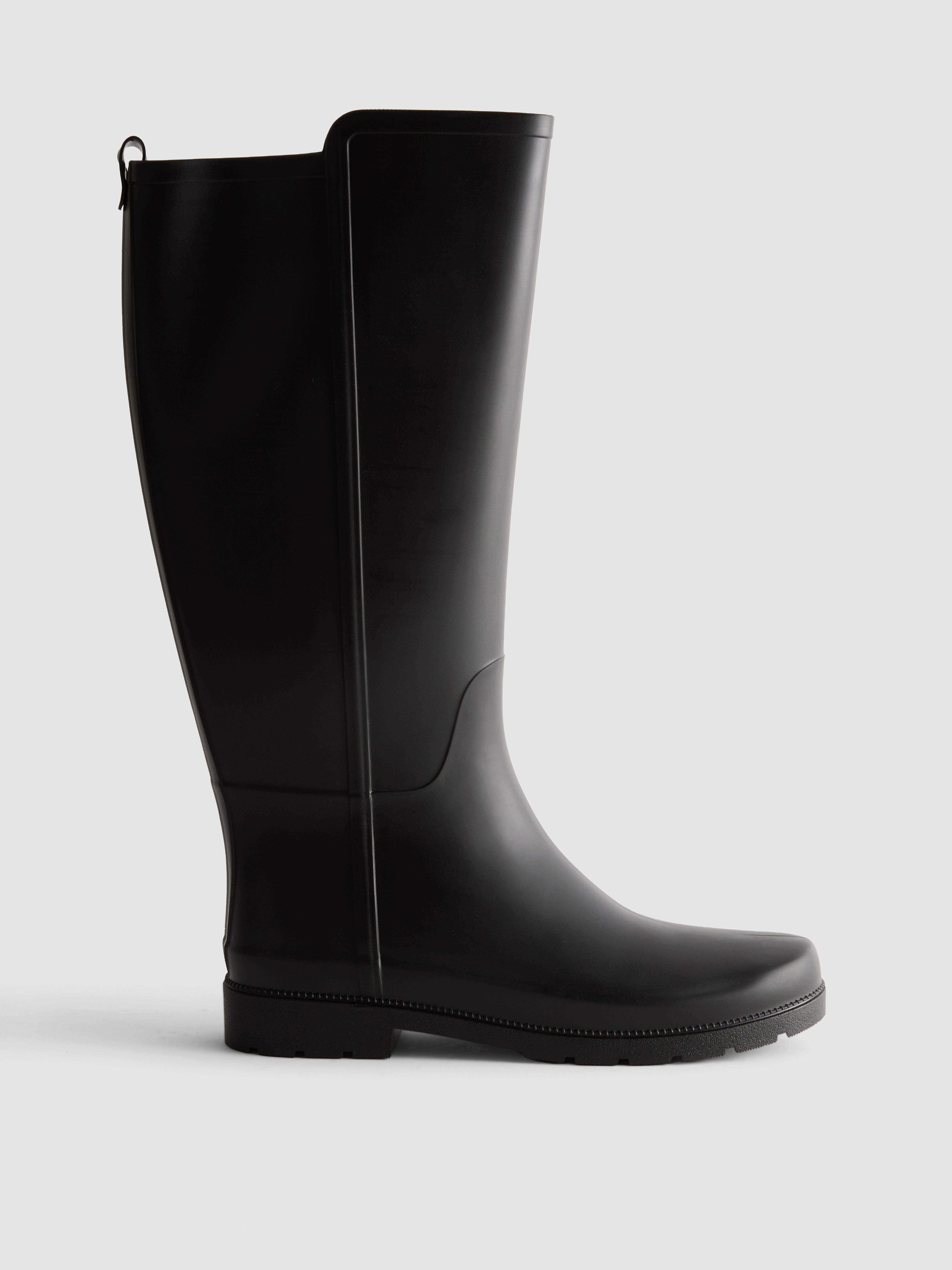 Sleek Knee High Rain Boots