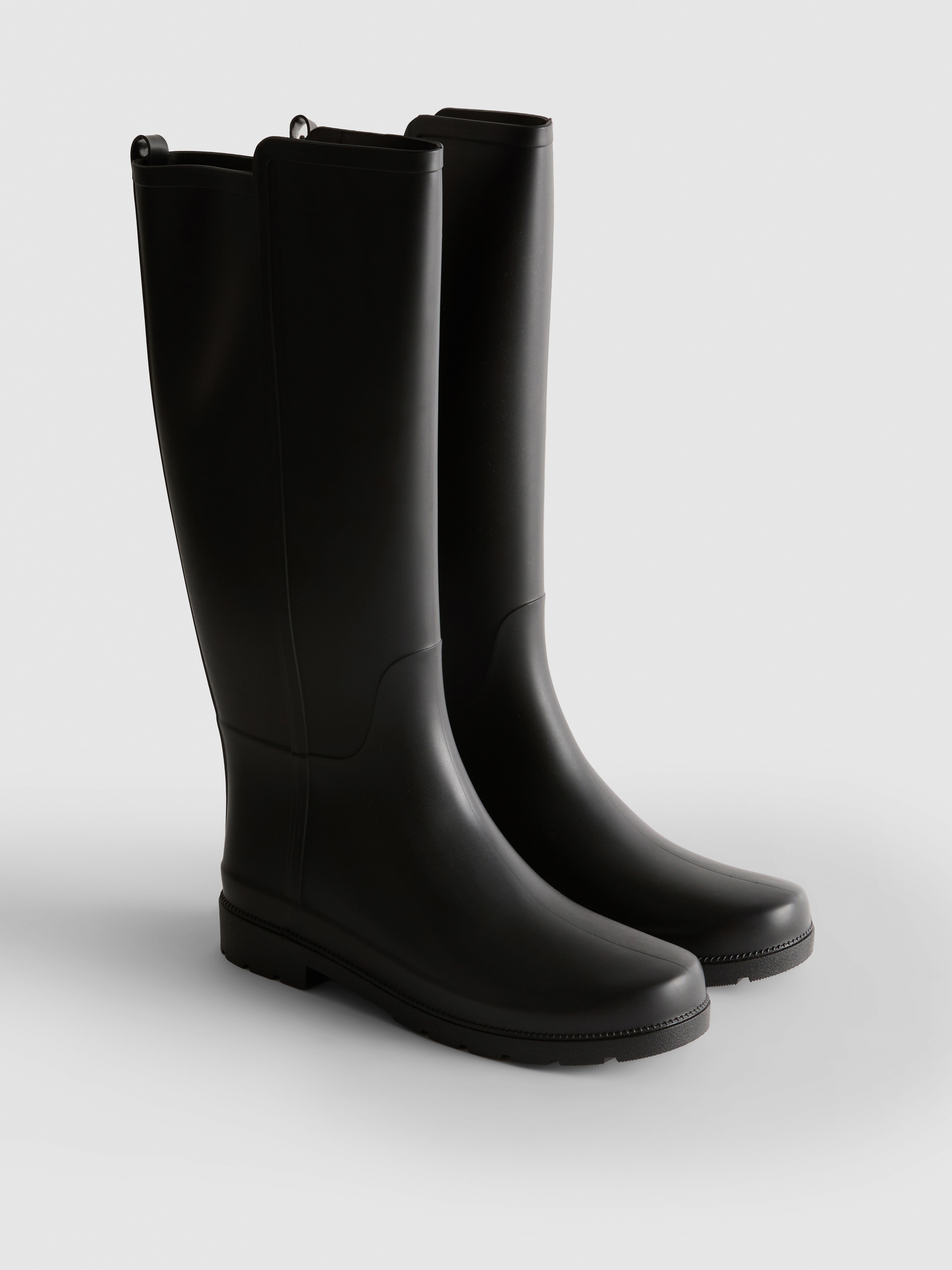 Sleek Knee High Rain Boots