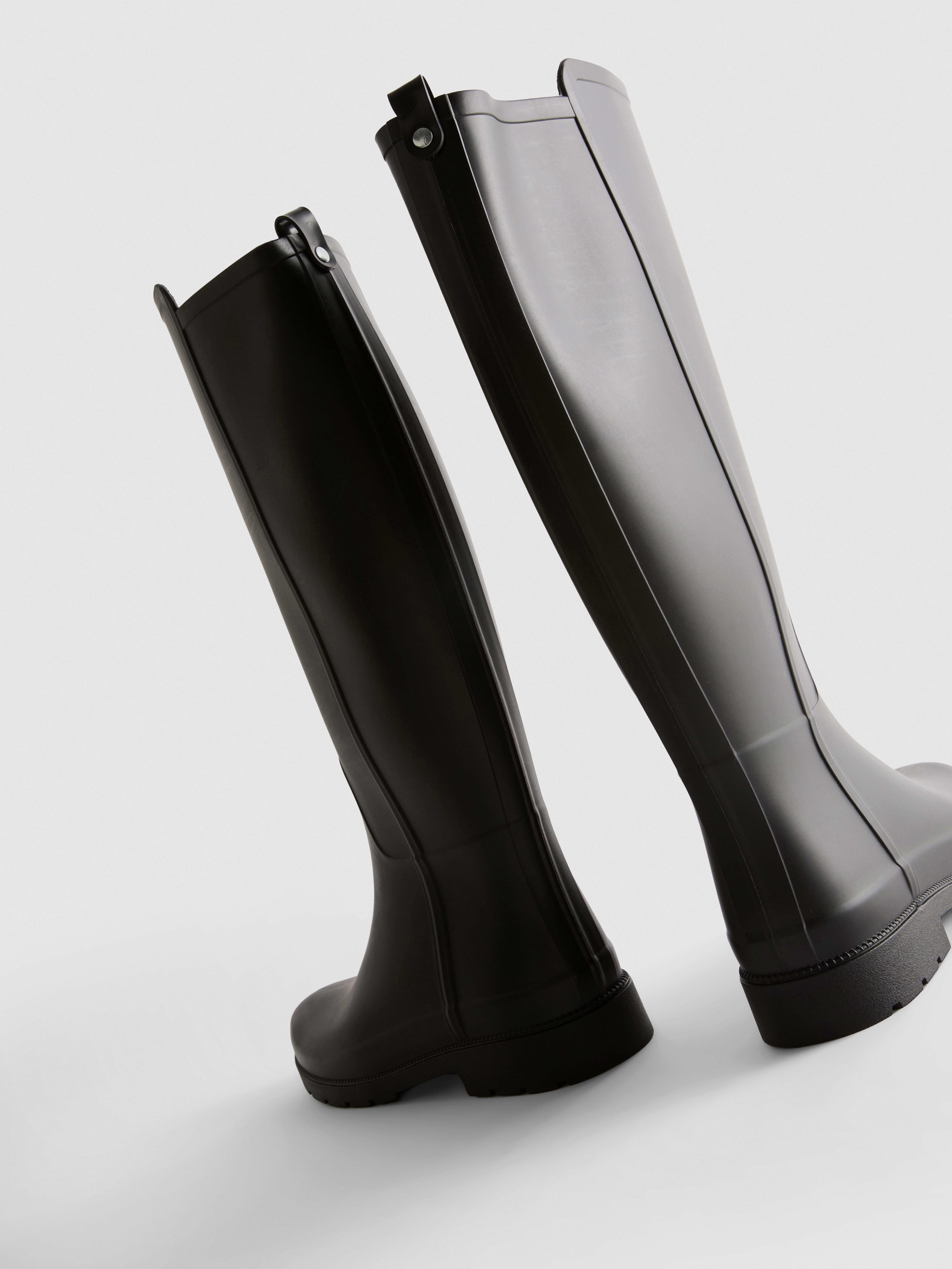 Sleek Knee High Rain Boots