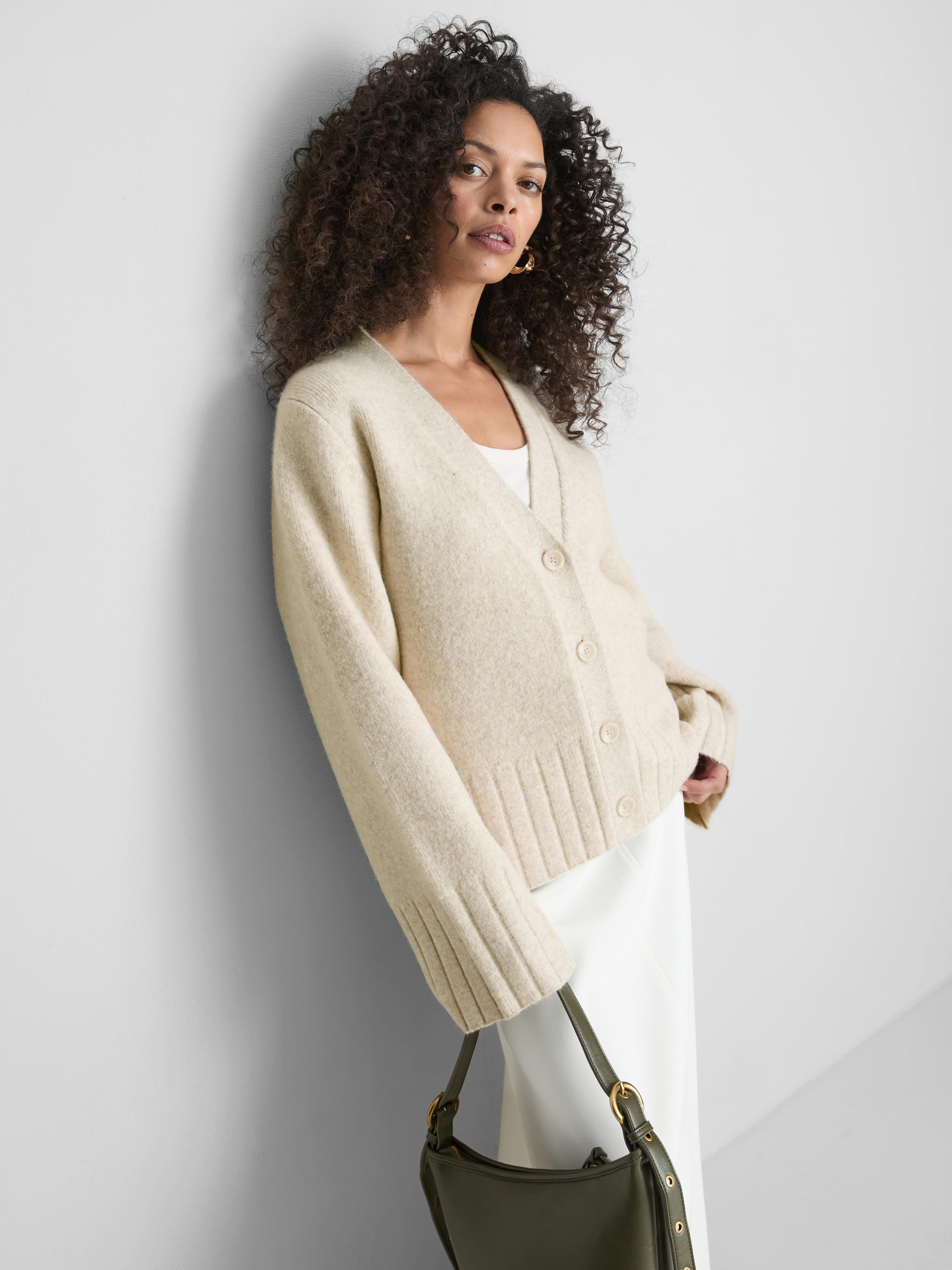 Relaxed Wide Sleeve Cardigan