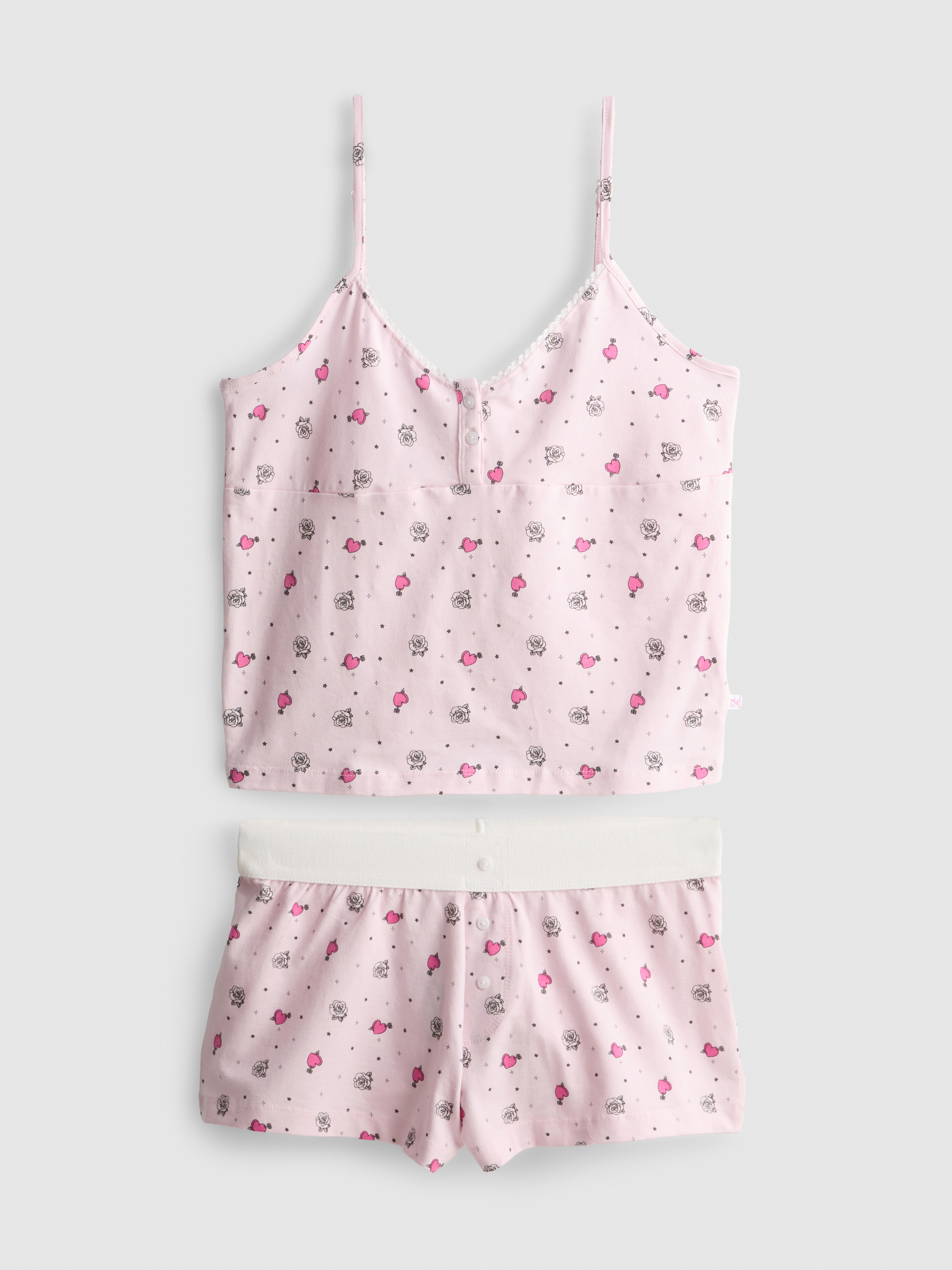 Love To Lounge Cotton Rich Printed Cami Shorty Pajamas