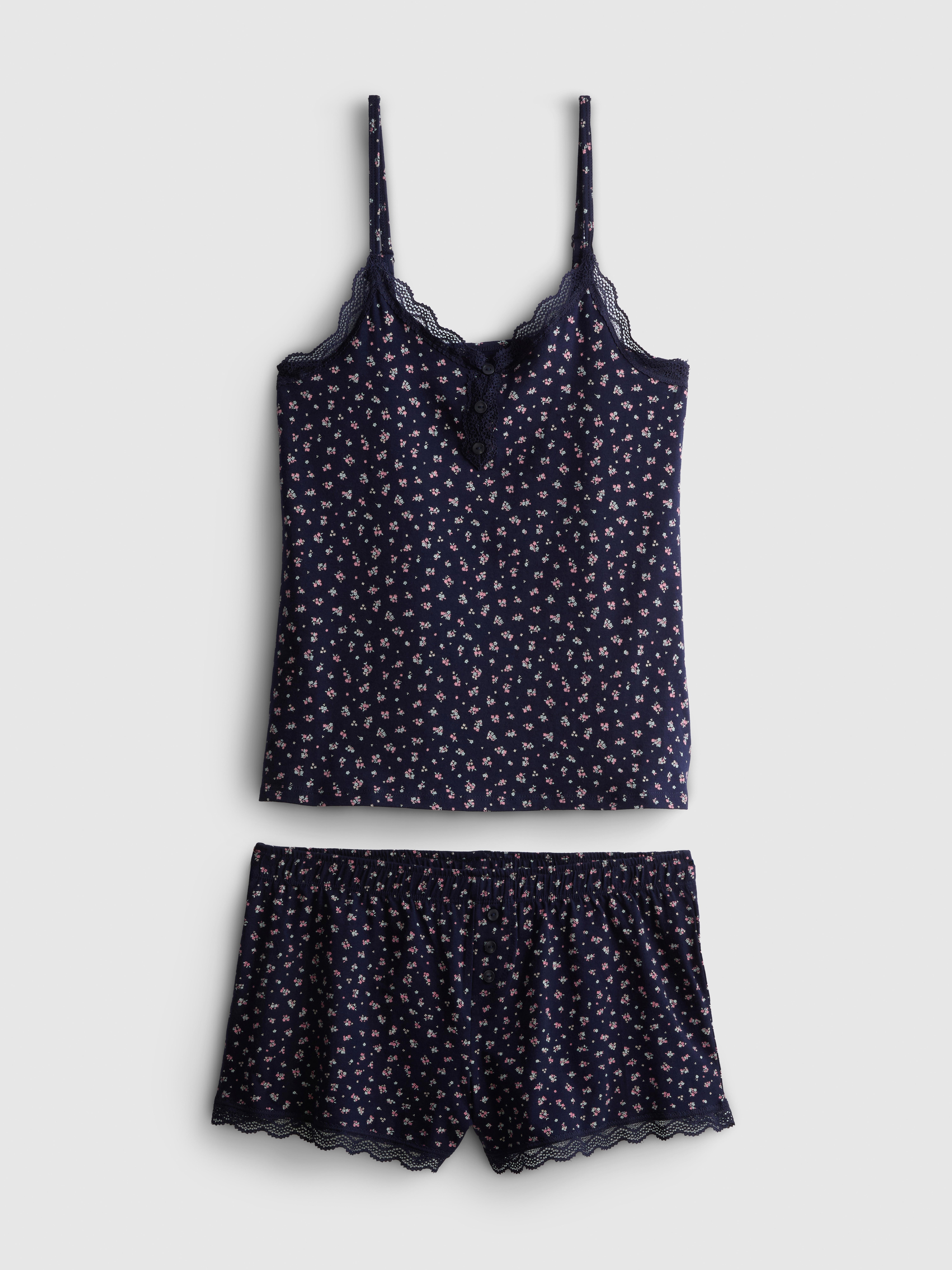 Katoenrijke pyjama met short en hemdje Love To Lounge