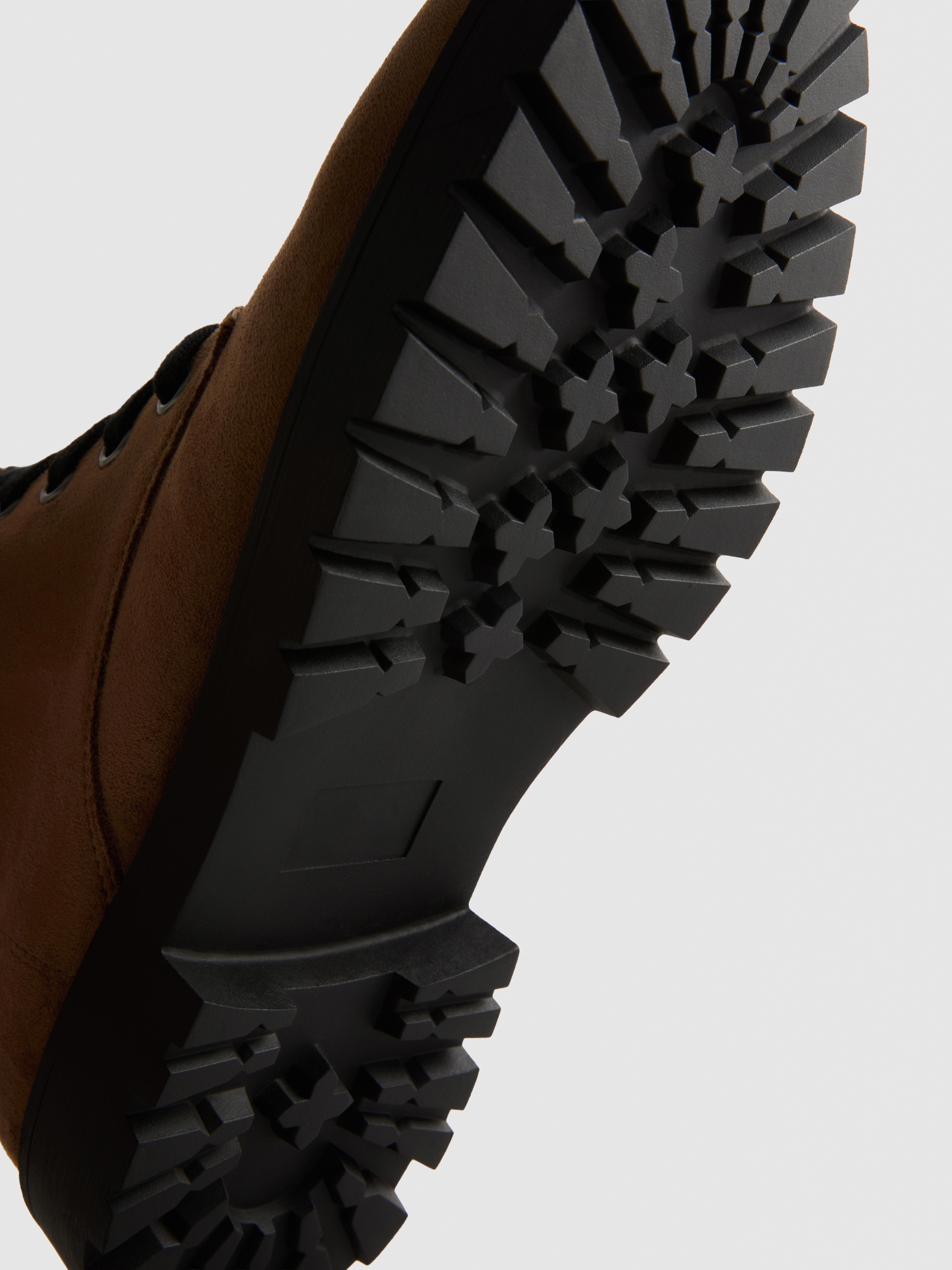 Faux Suede Biker Boots