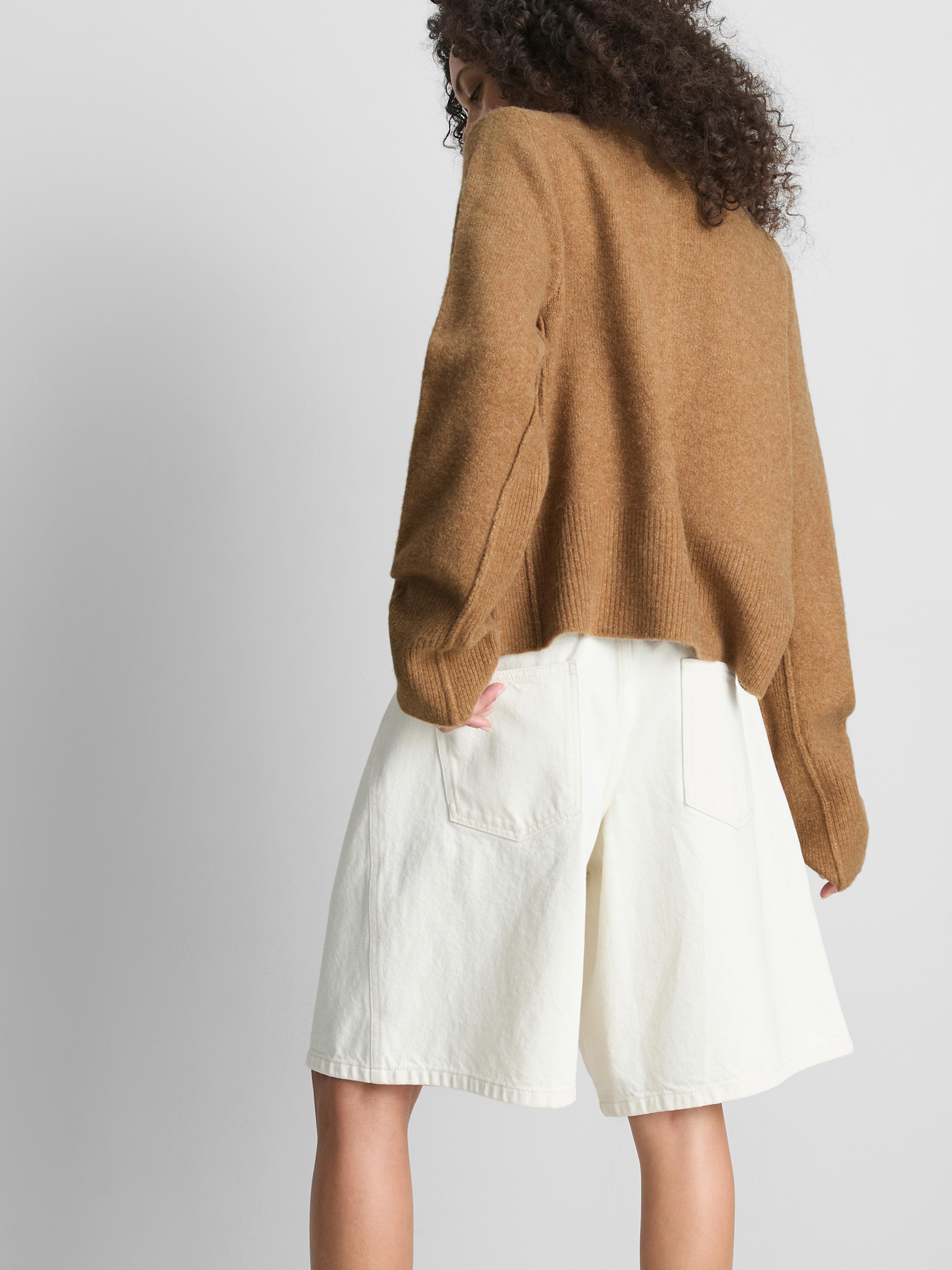 Relaxed Knitted Crew Neck Cardigan