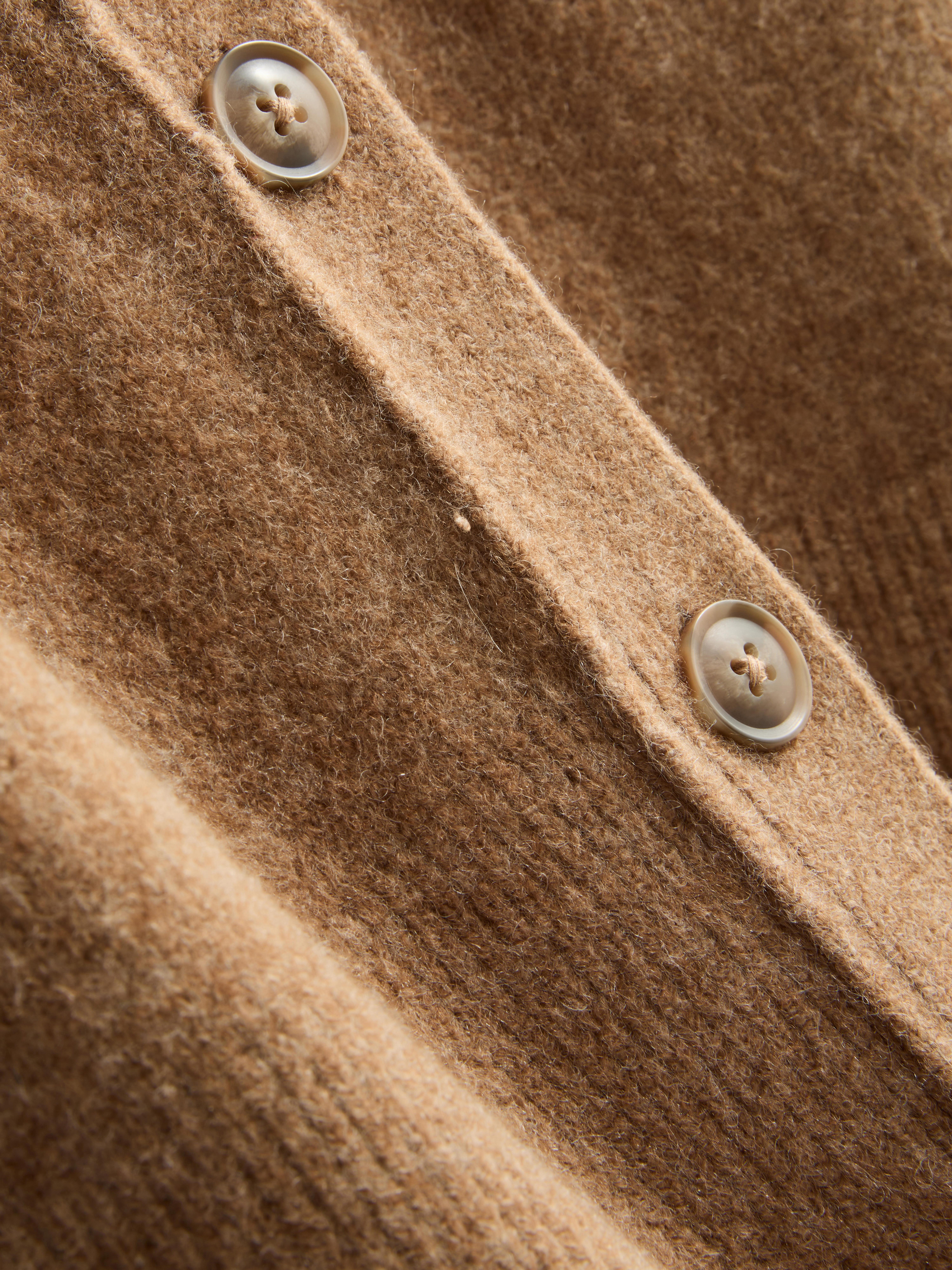 Relaxed Knitted Crew Neck Cardigan