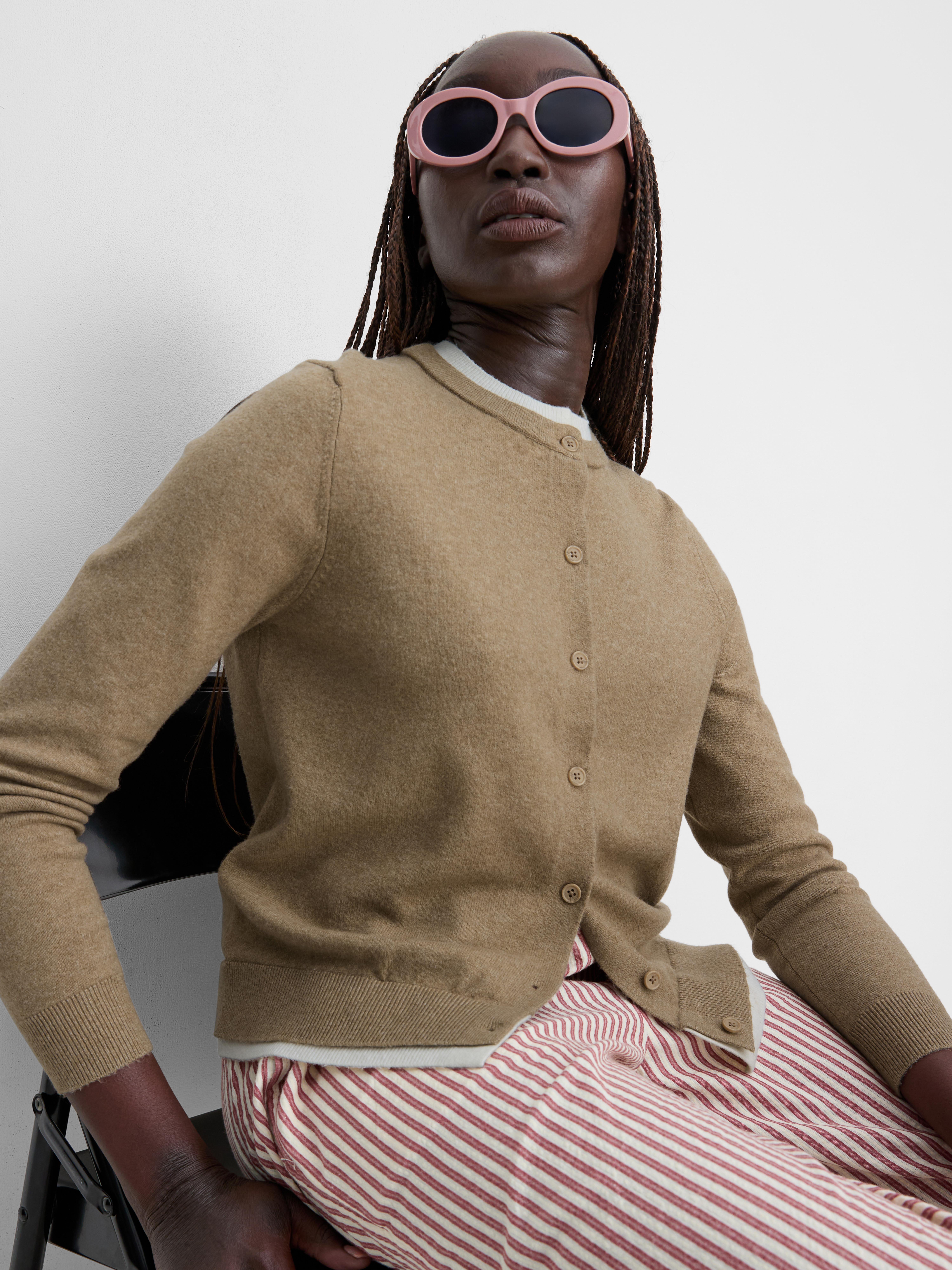 Knitted Double Layered Cardigan
