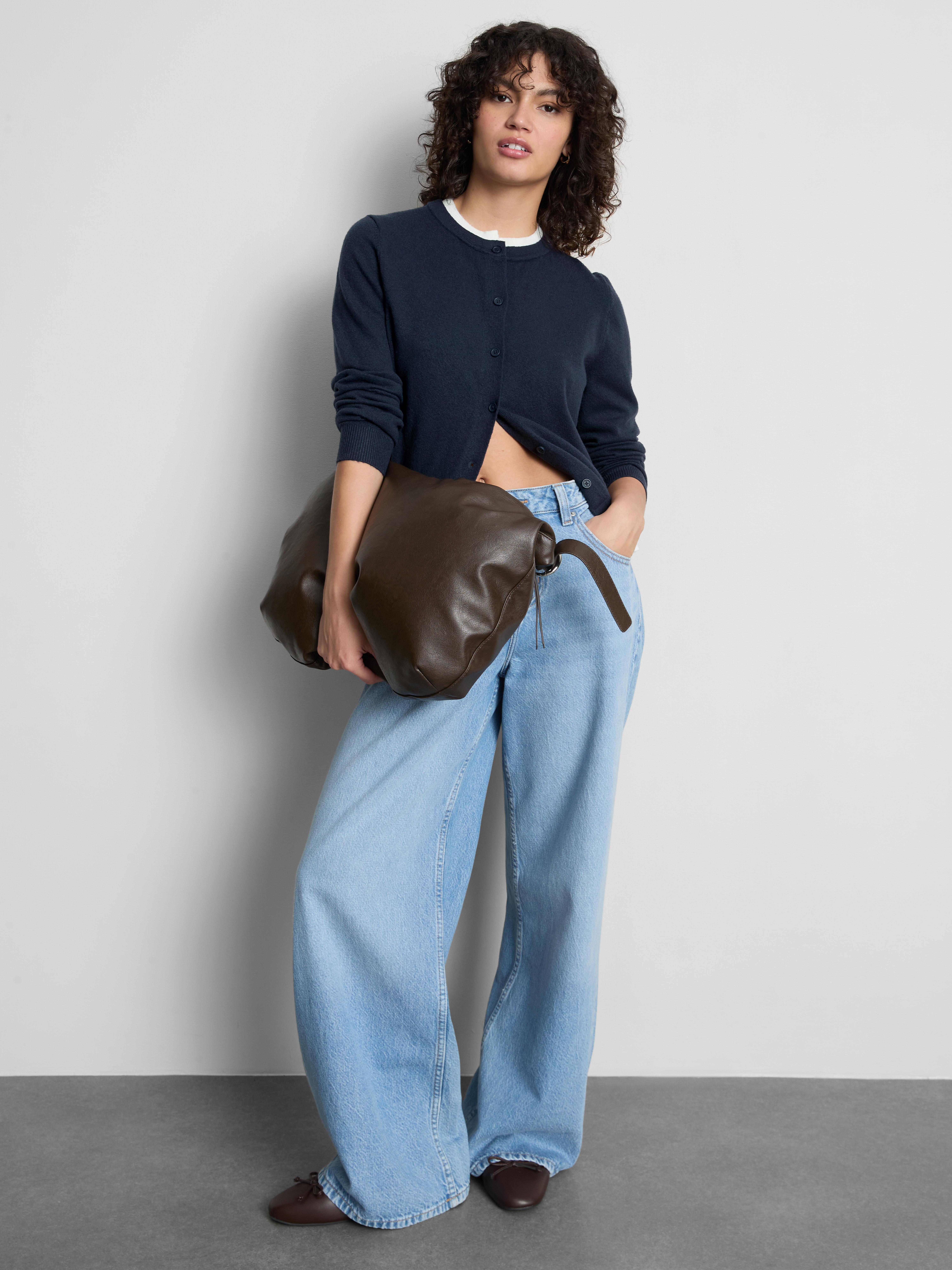 Knitted Double Layered Cardigan