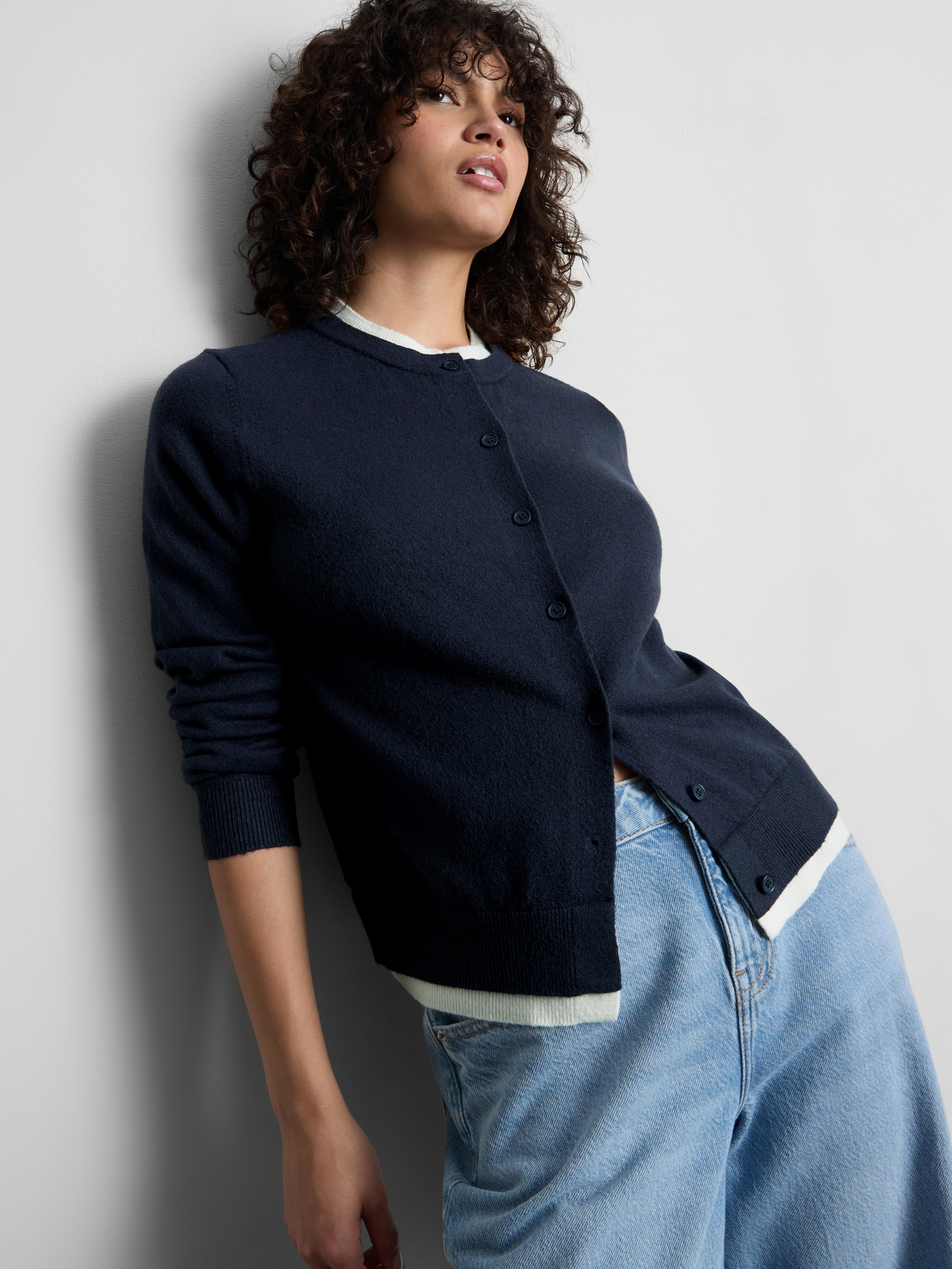 Knitted Double Layered Cardigan