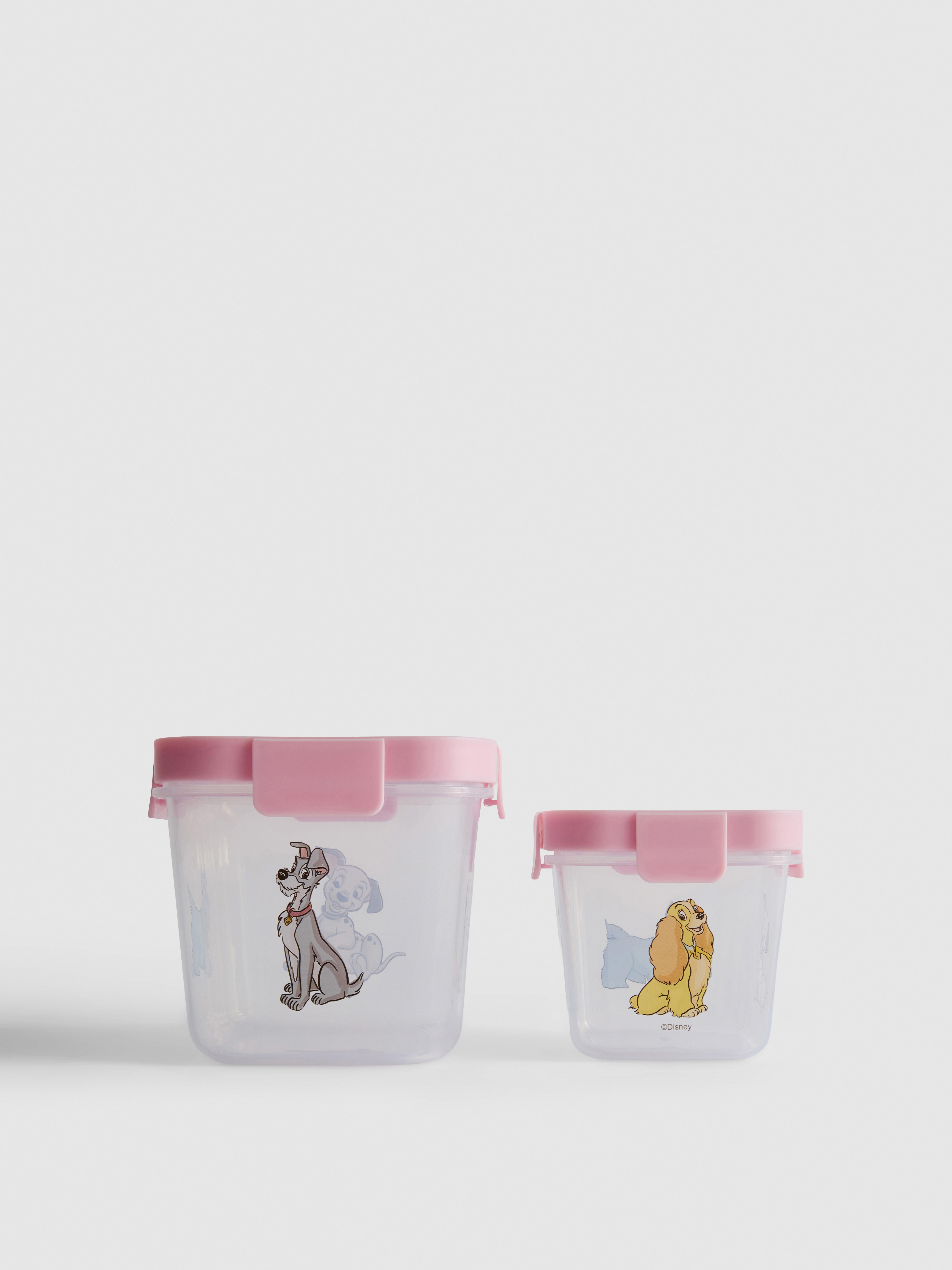 2pk Disney’s Lady And The Tramp Food Storage Containers