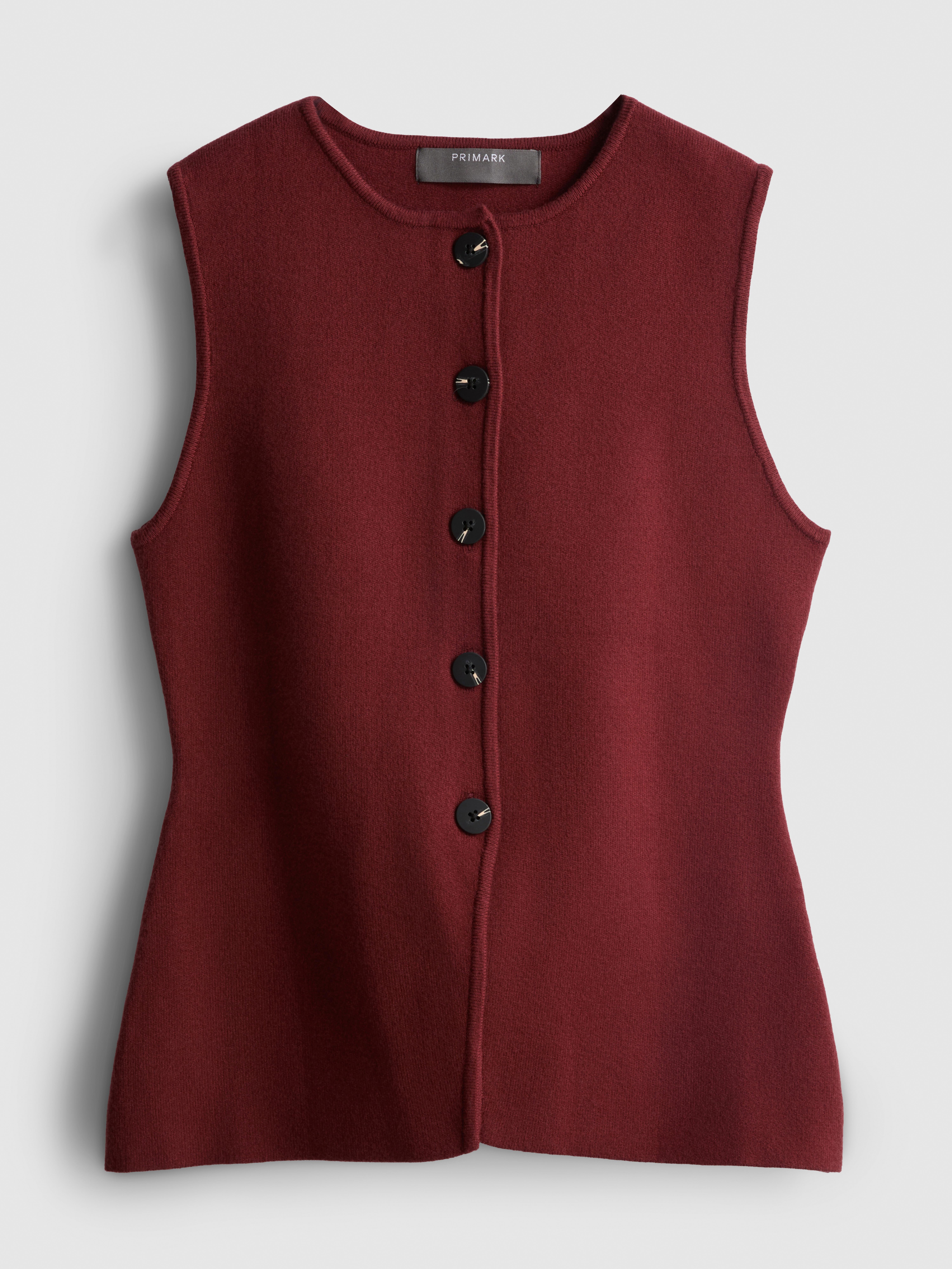 Gilet de costume en maille serrée à ourlet fendu