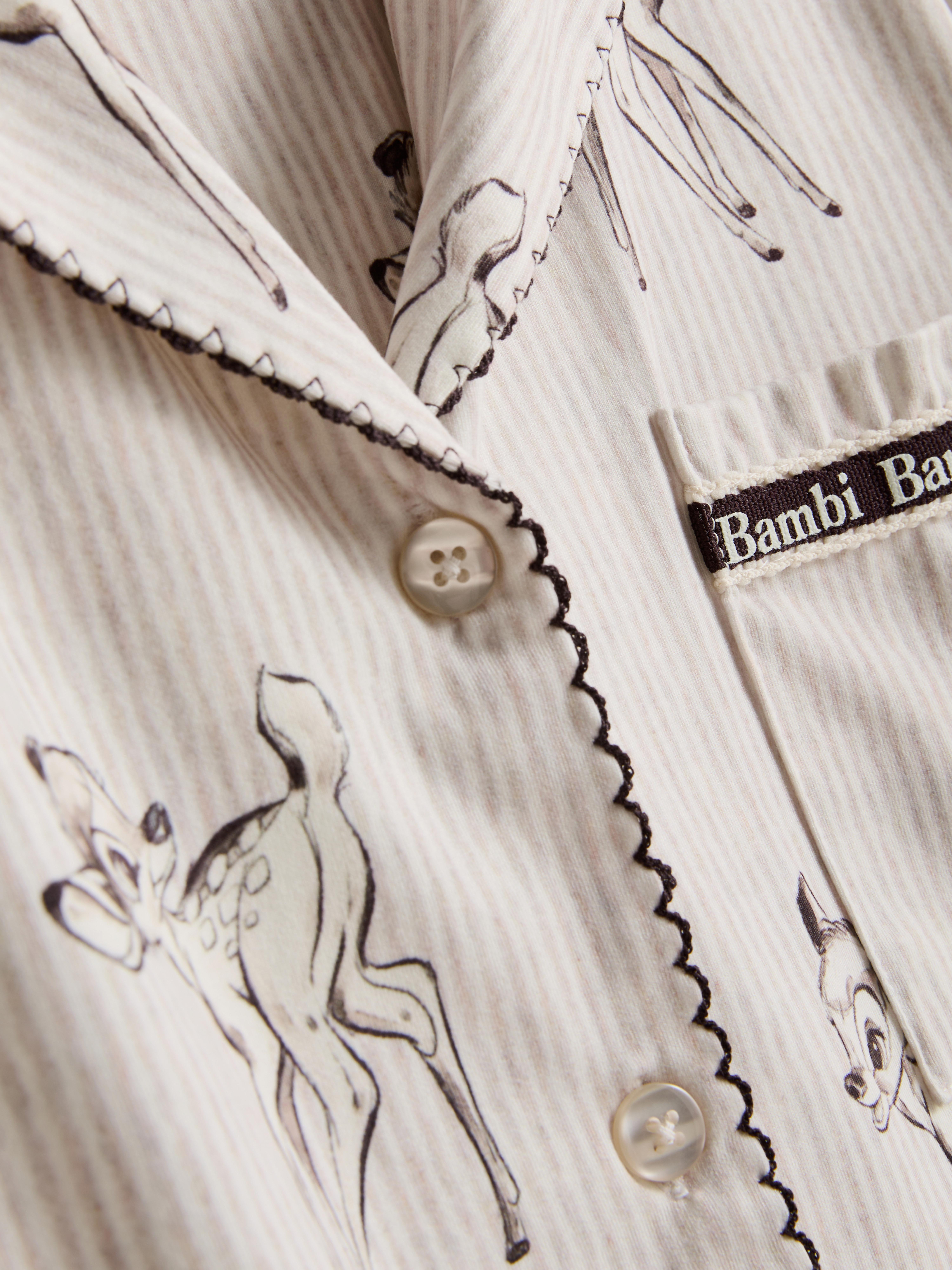 Disney's Bambi Striped Boyfriend Shorty Pajamas