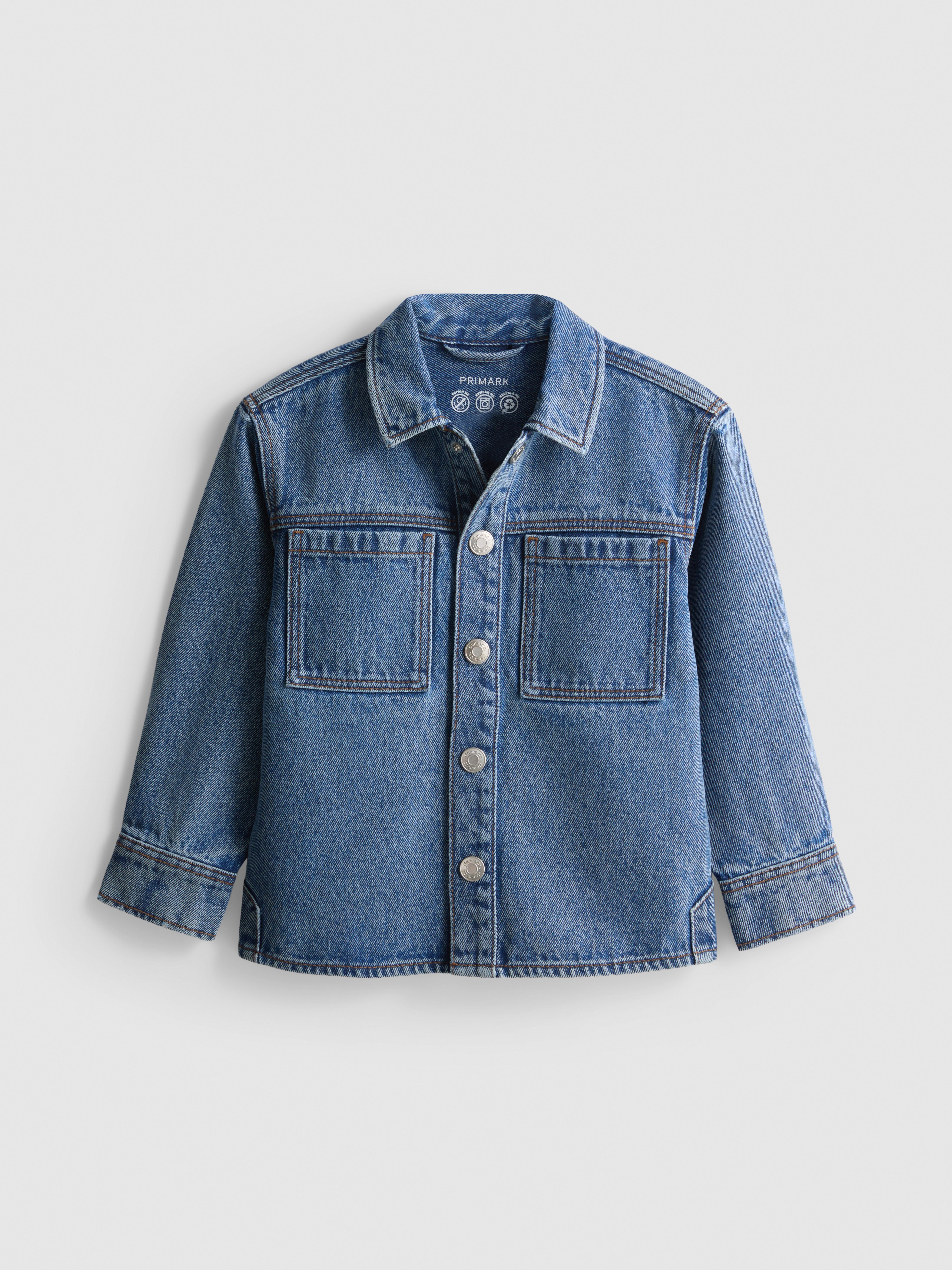 1-9yrs | Pure Cotton Long-Sleeve Denim Button-Down Shirt