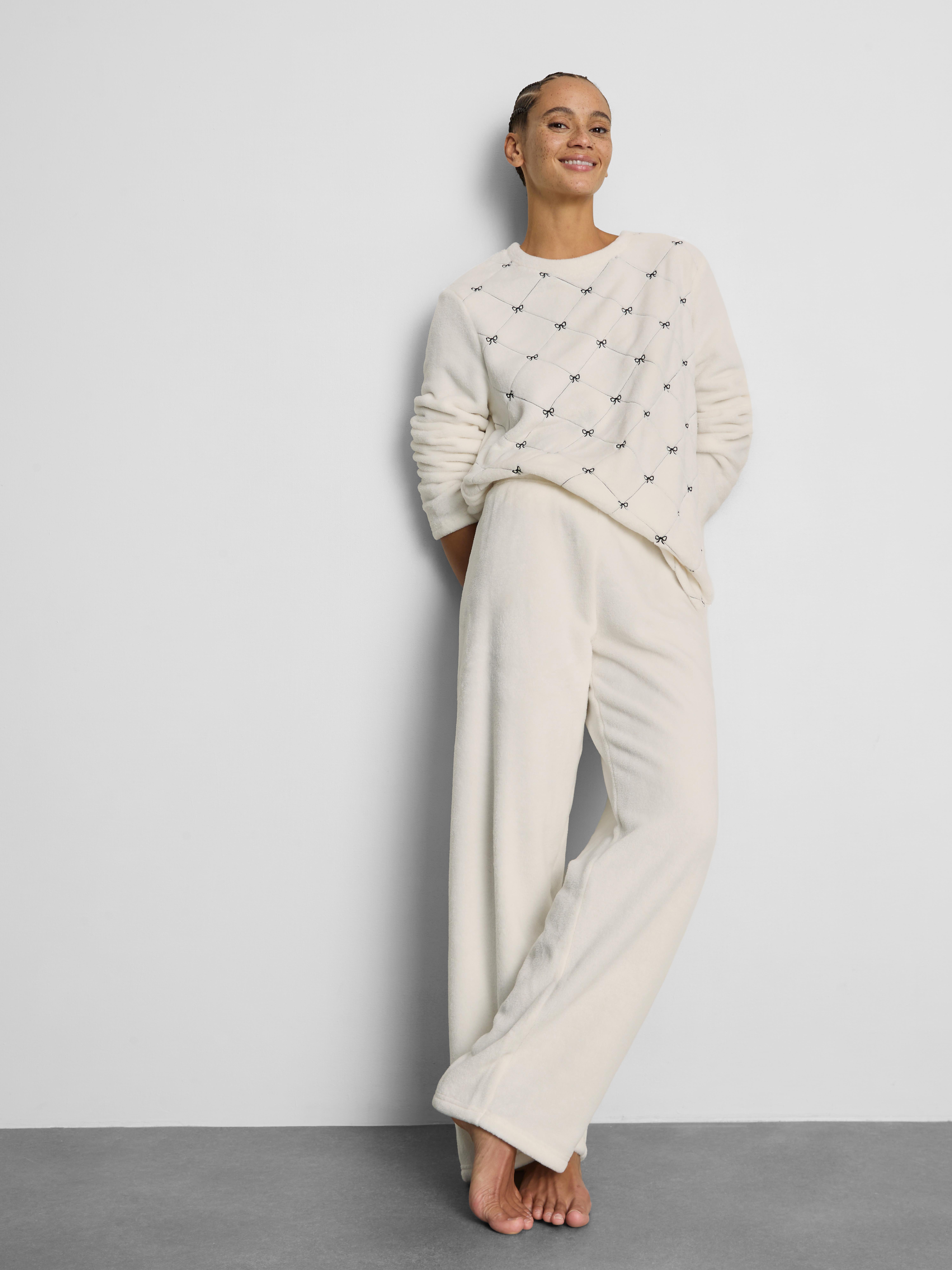 Plush Sweatshirt Graphic Pajamas
