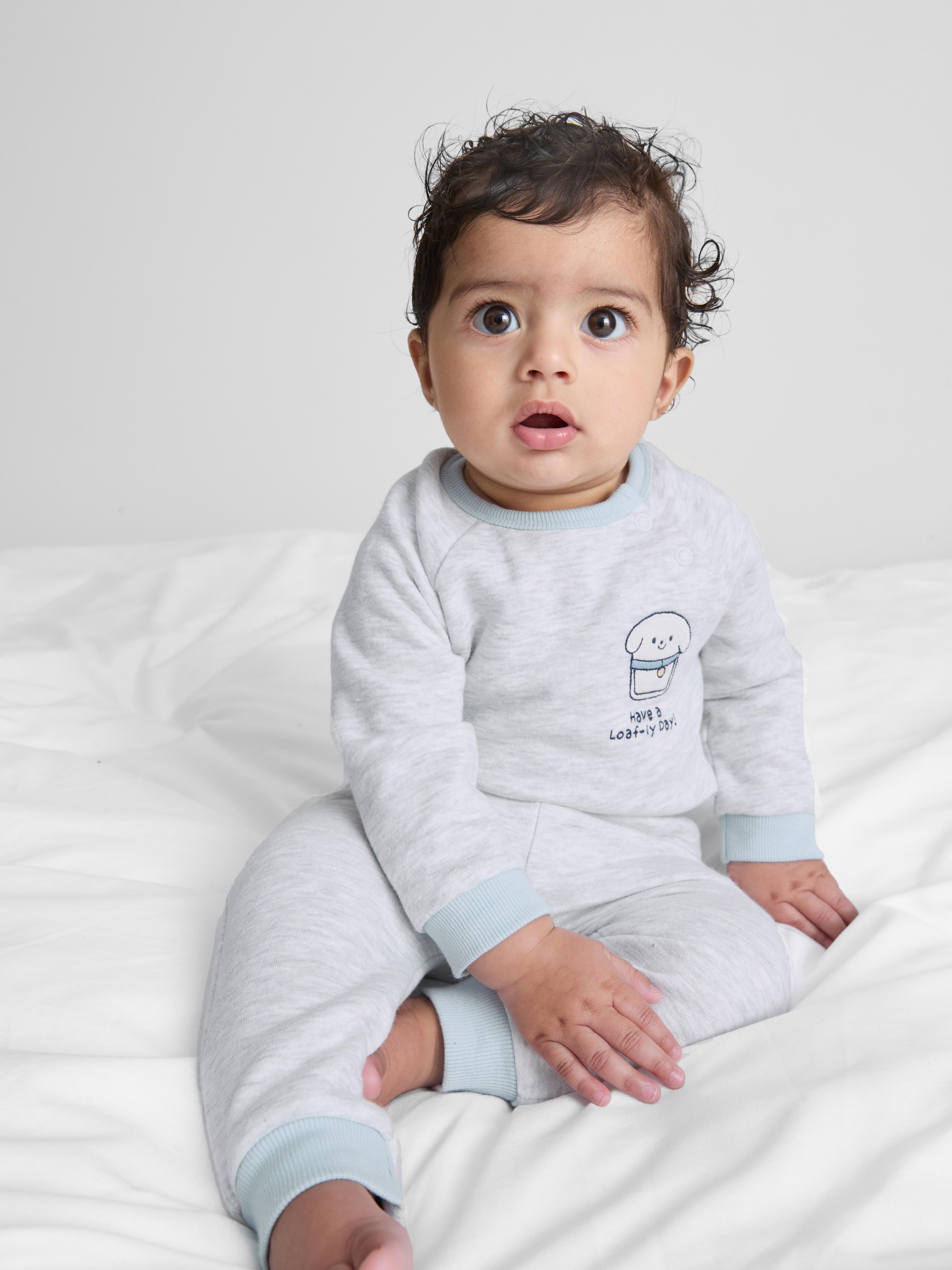 0-18mths | Pure Cotton Bodysuit and Joggers Newborn Set