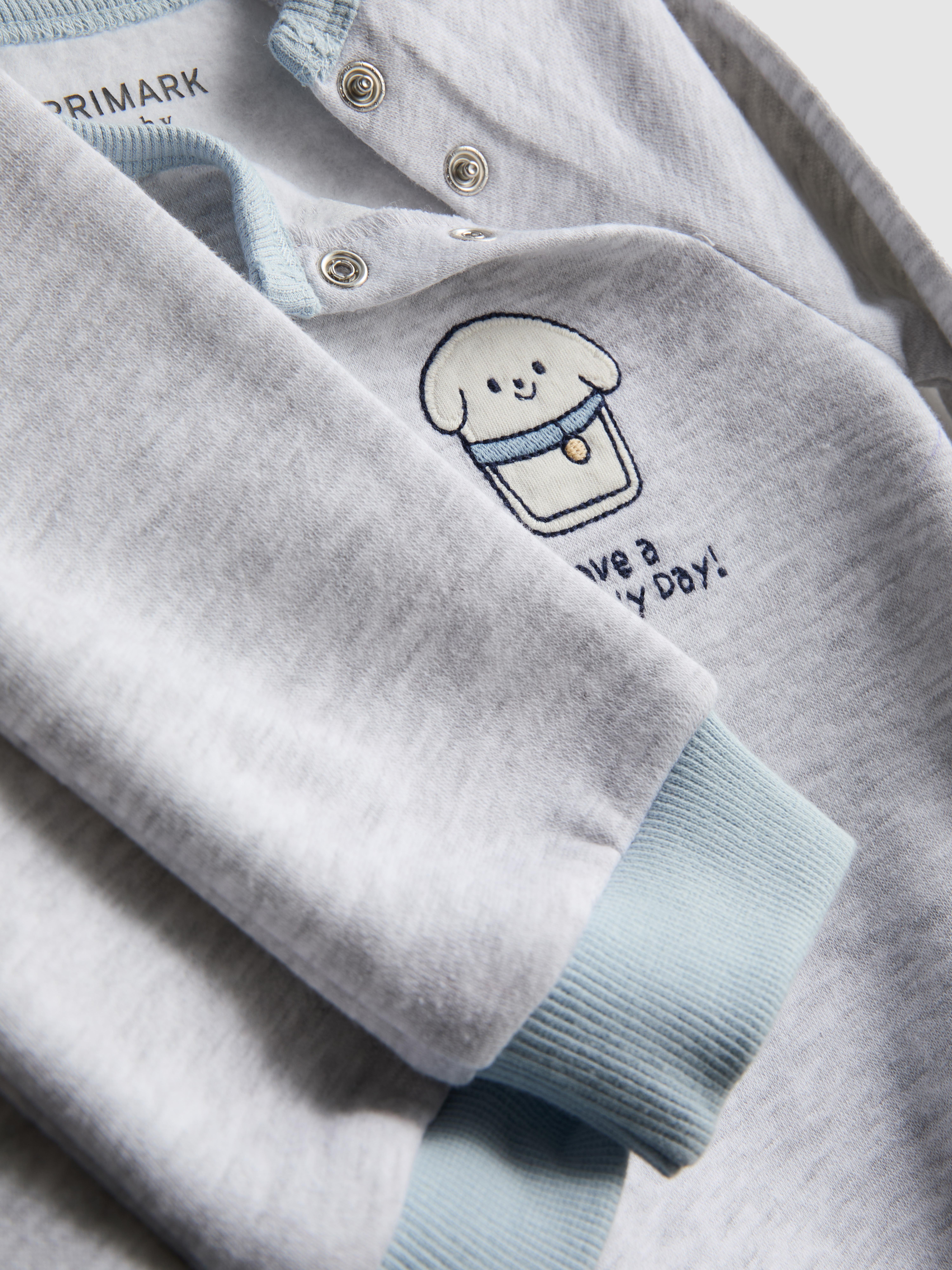 0-18mths | Pure Cotton Bodysuit and Joggers Newborn Set