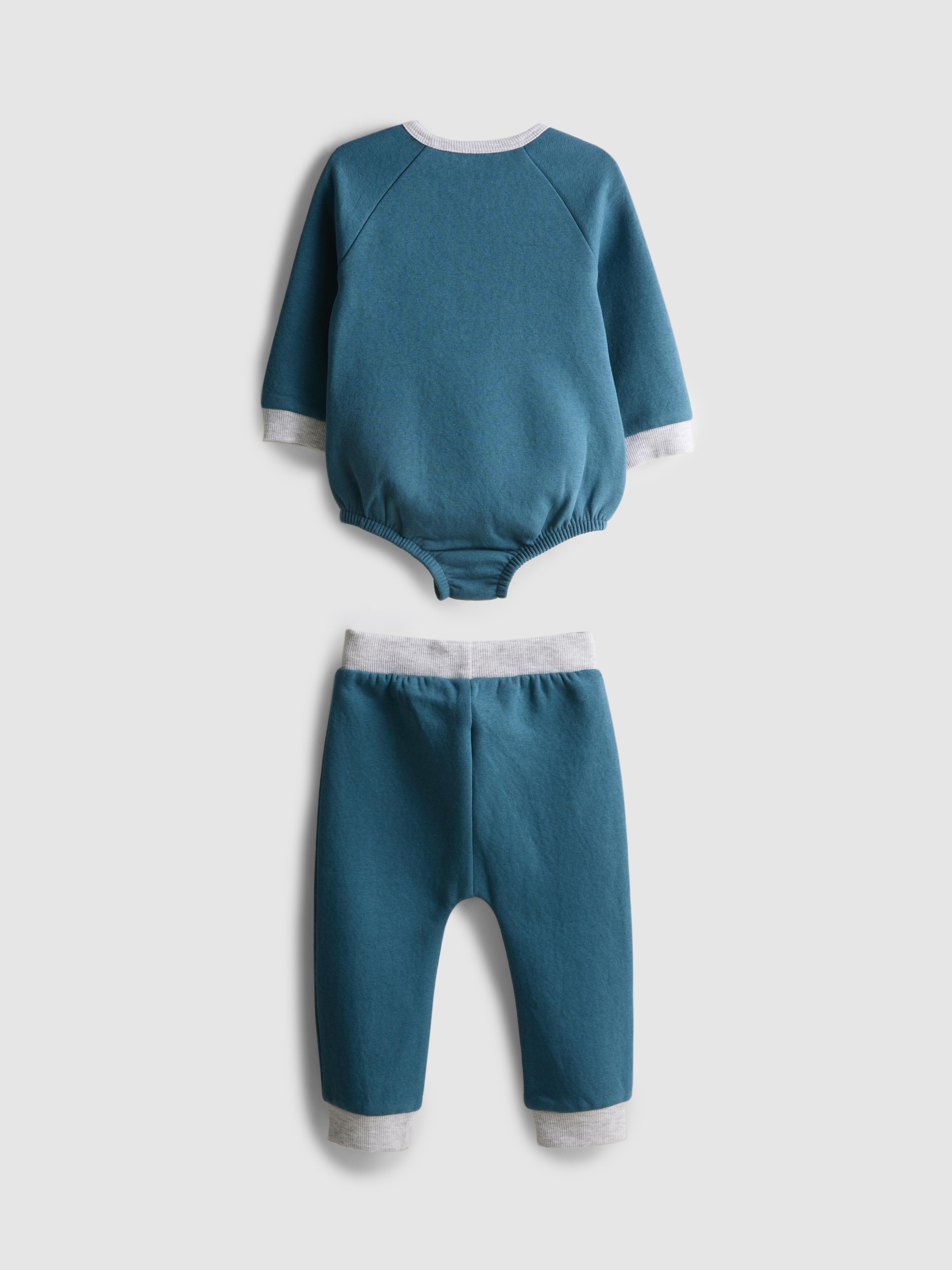 0-18mths | Cotton-Rich Onesie and Joggers Newborn Set