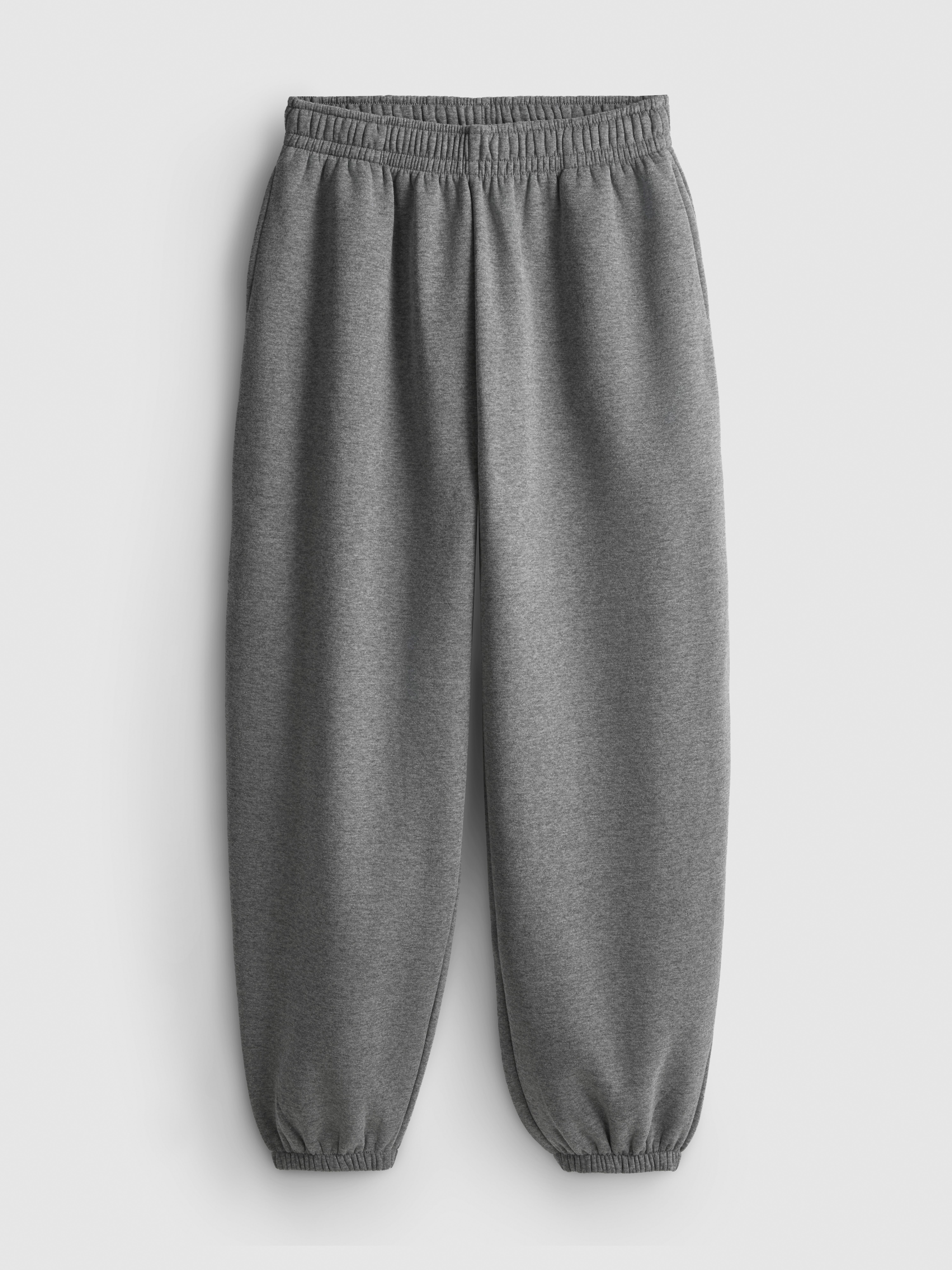 Pantalones de chándal holgados con bajos ajustados Gris jaspeado