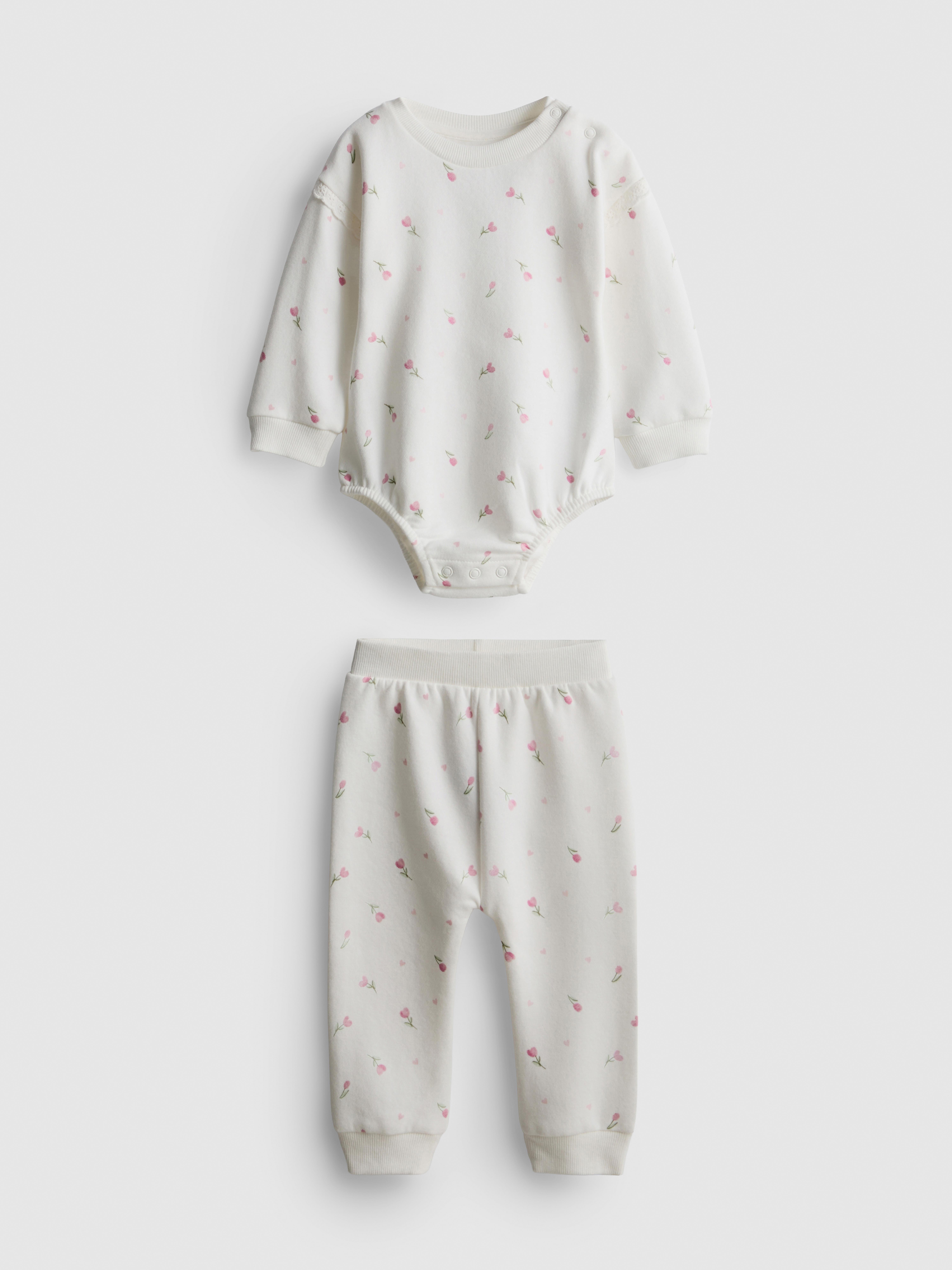 0-18mths | Cotton Rich Bodysuit and Leggings Newborn Set