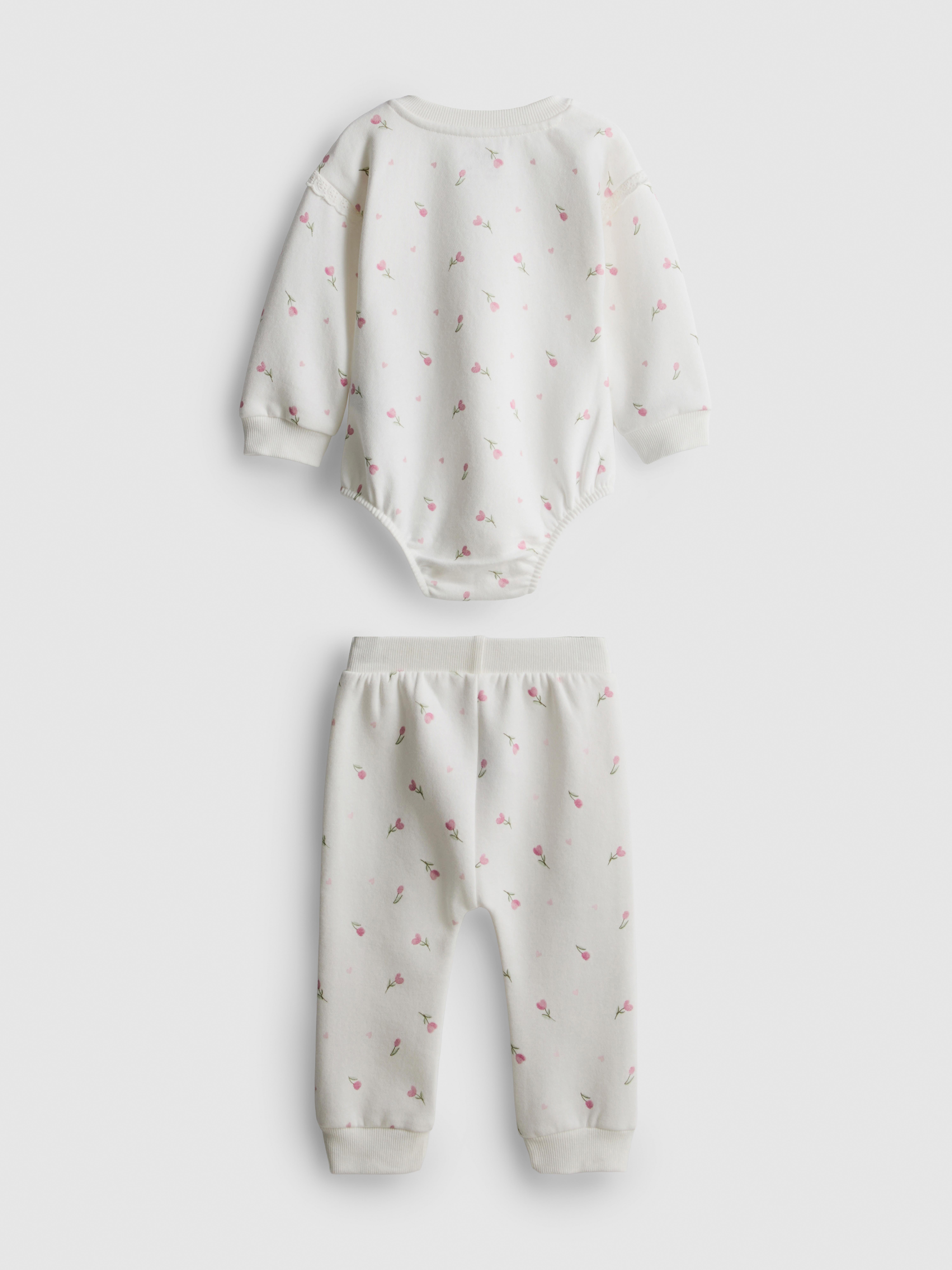 0-18mths | Cotton Rich Bodysuit and Leggings Newborn Set