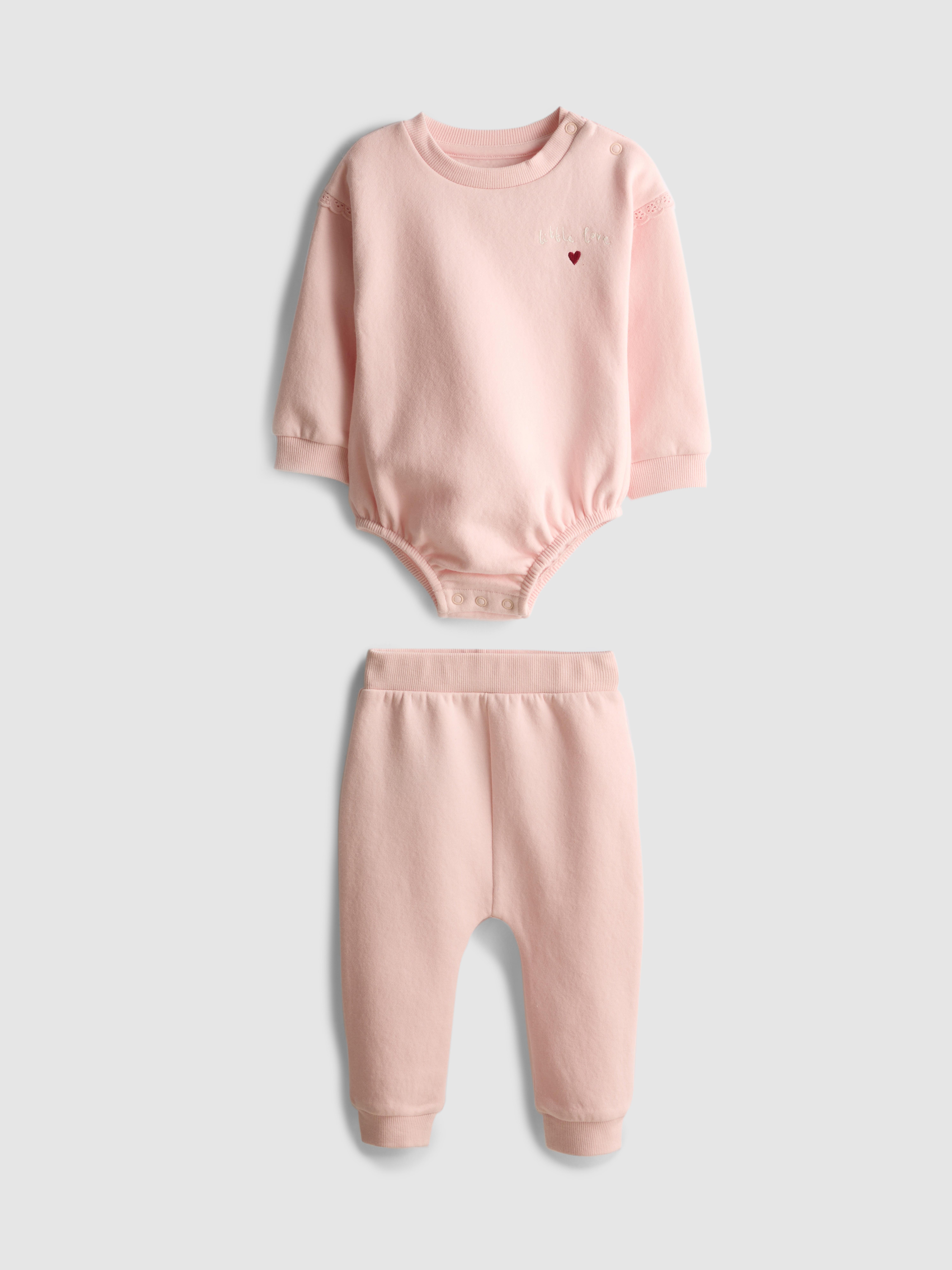 0-18mths | Cotton-Rich Onesie and Joggers Newborn Set