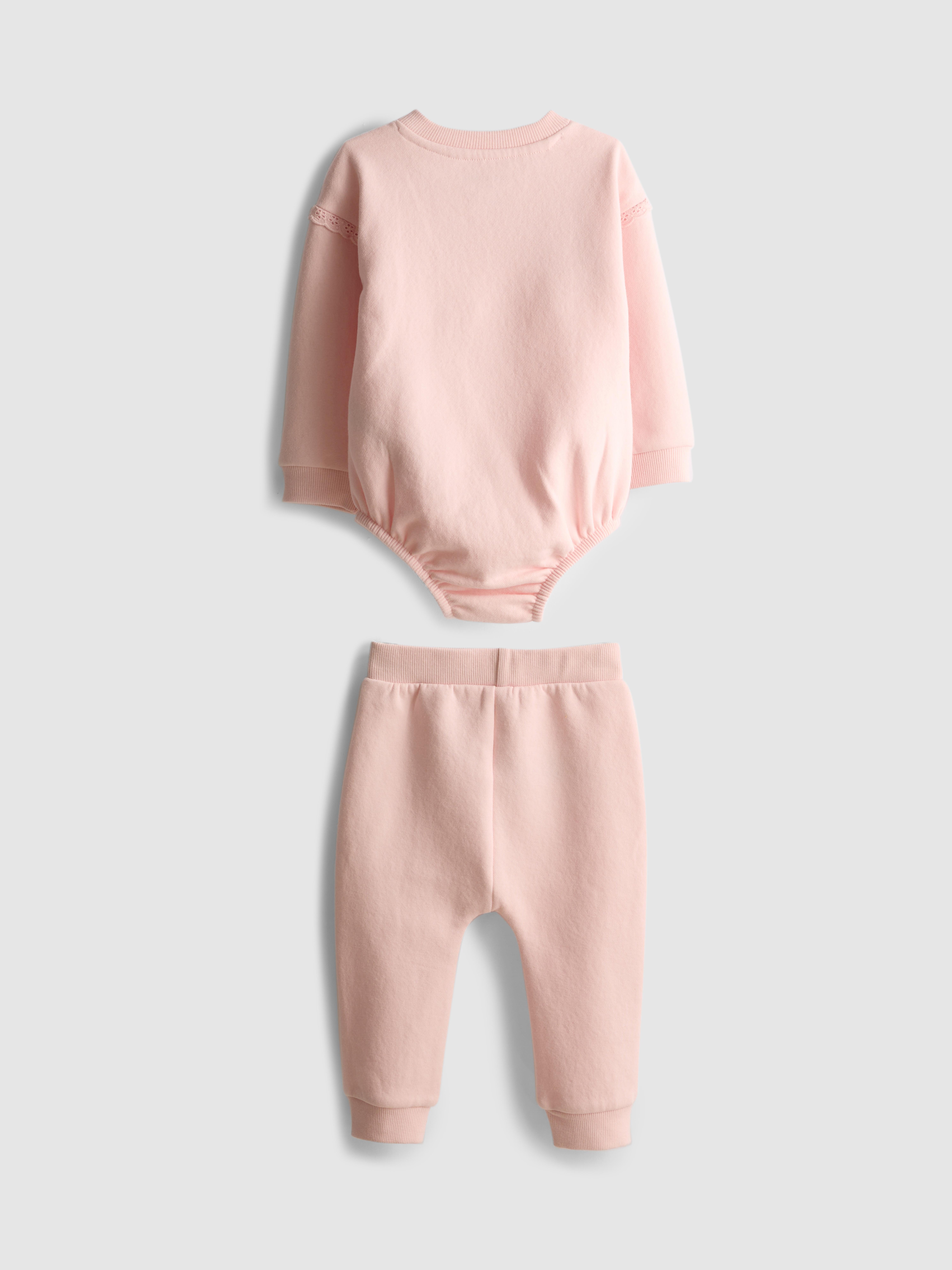 0-18mths | Cotton-Rich Onesie and Joggers Newborn Set