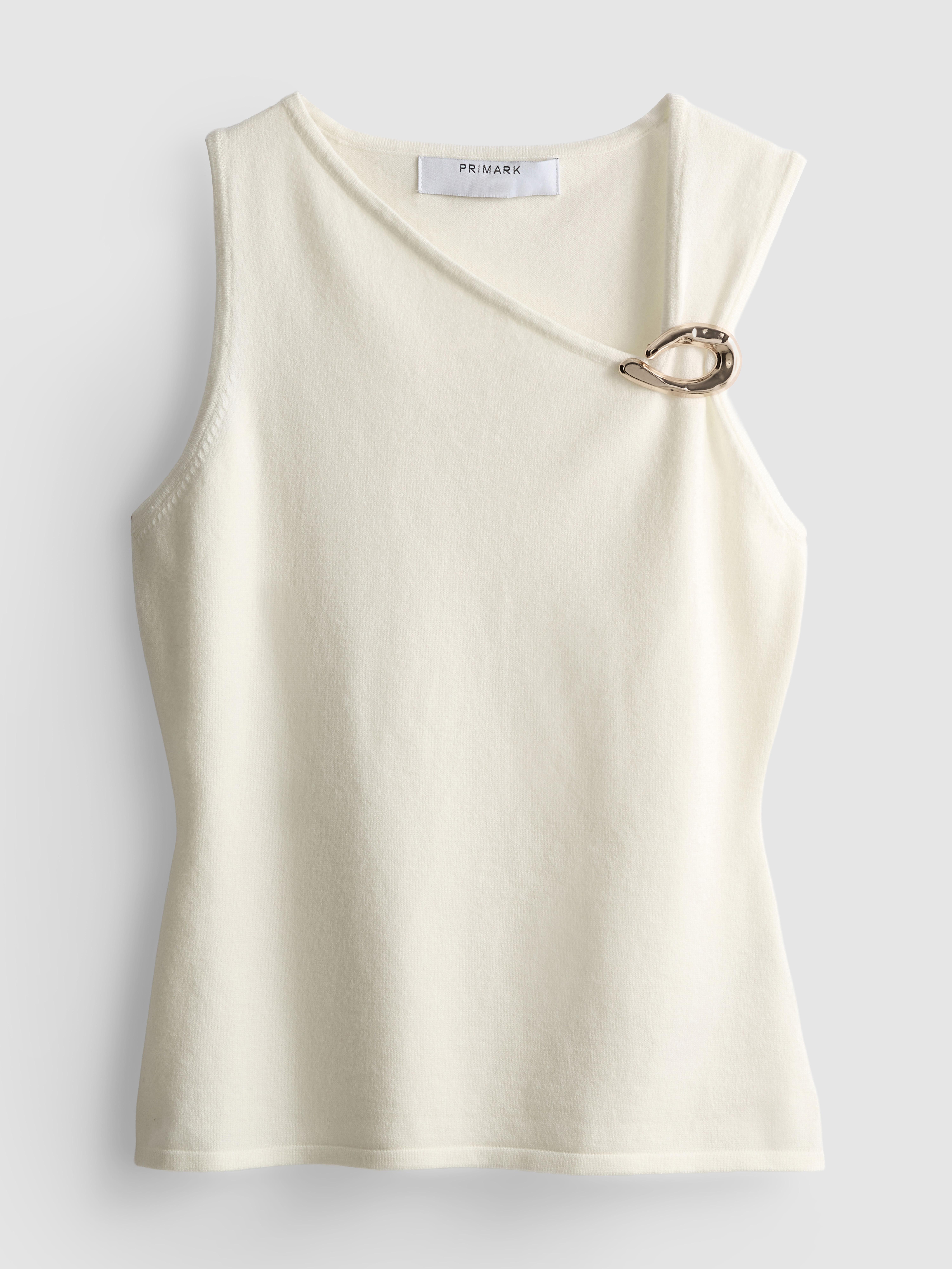 Camiseta de punto con detalle de broche