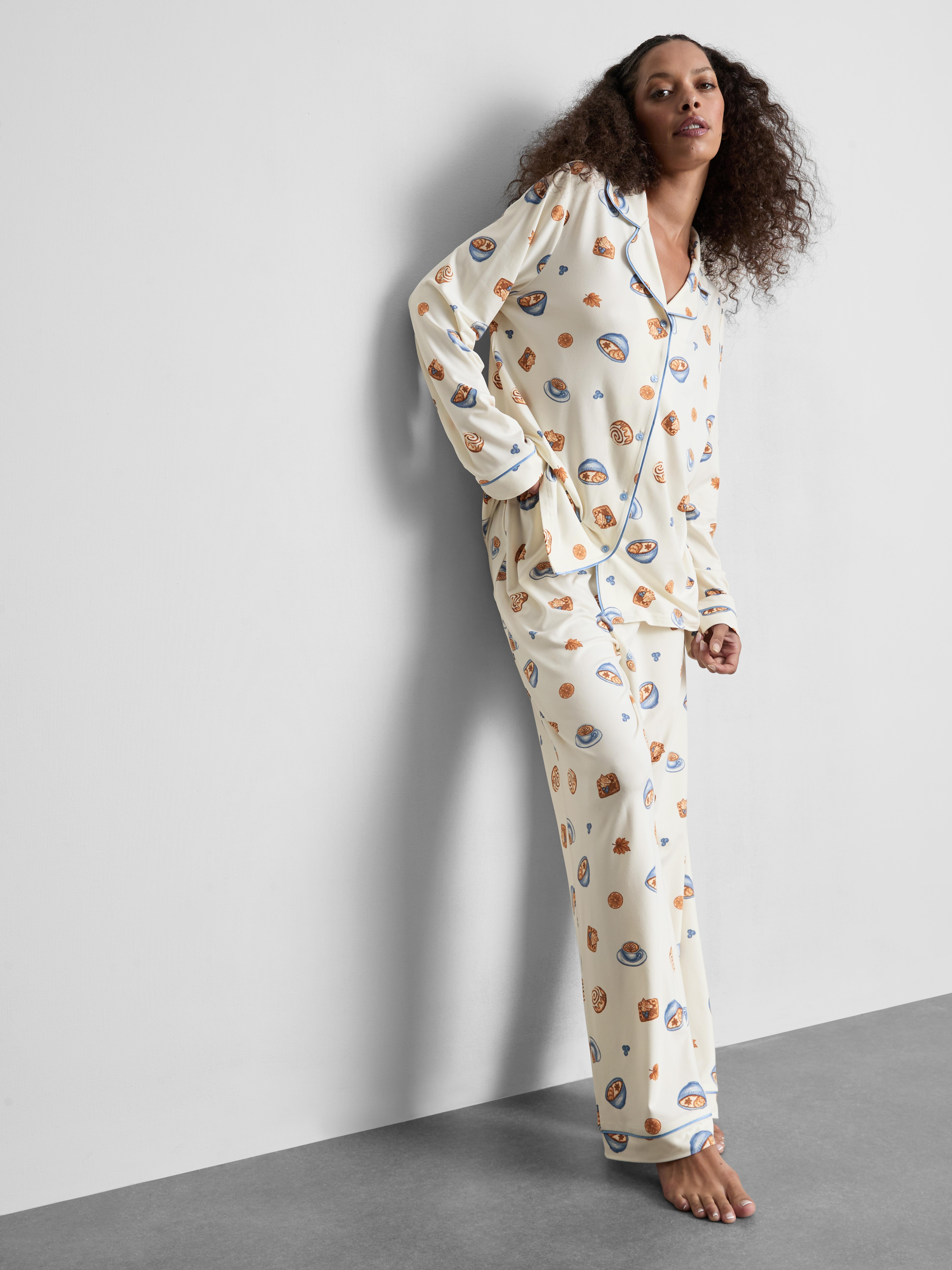 Printed Boyfriend Pajamas