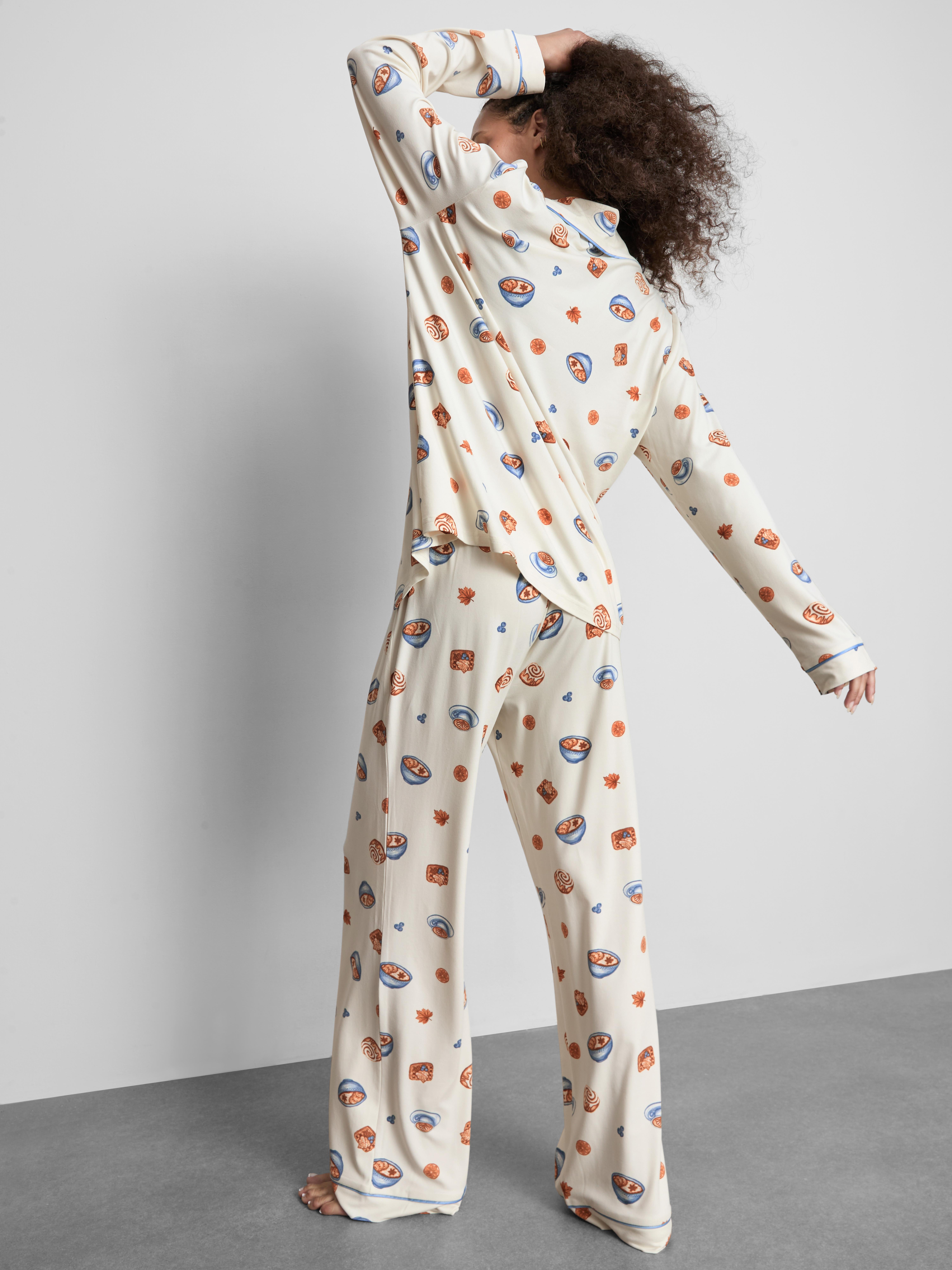 Printed Boyfriend Pajamas