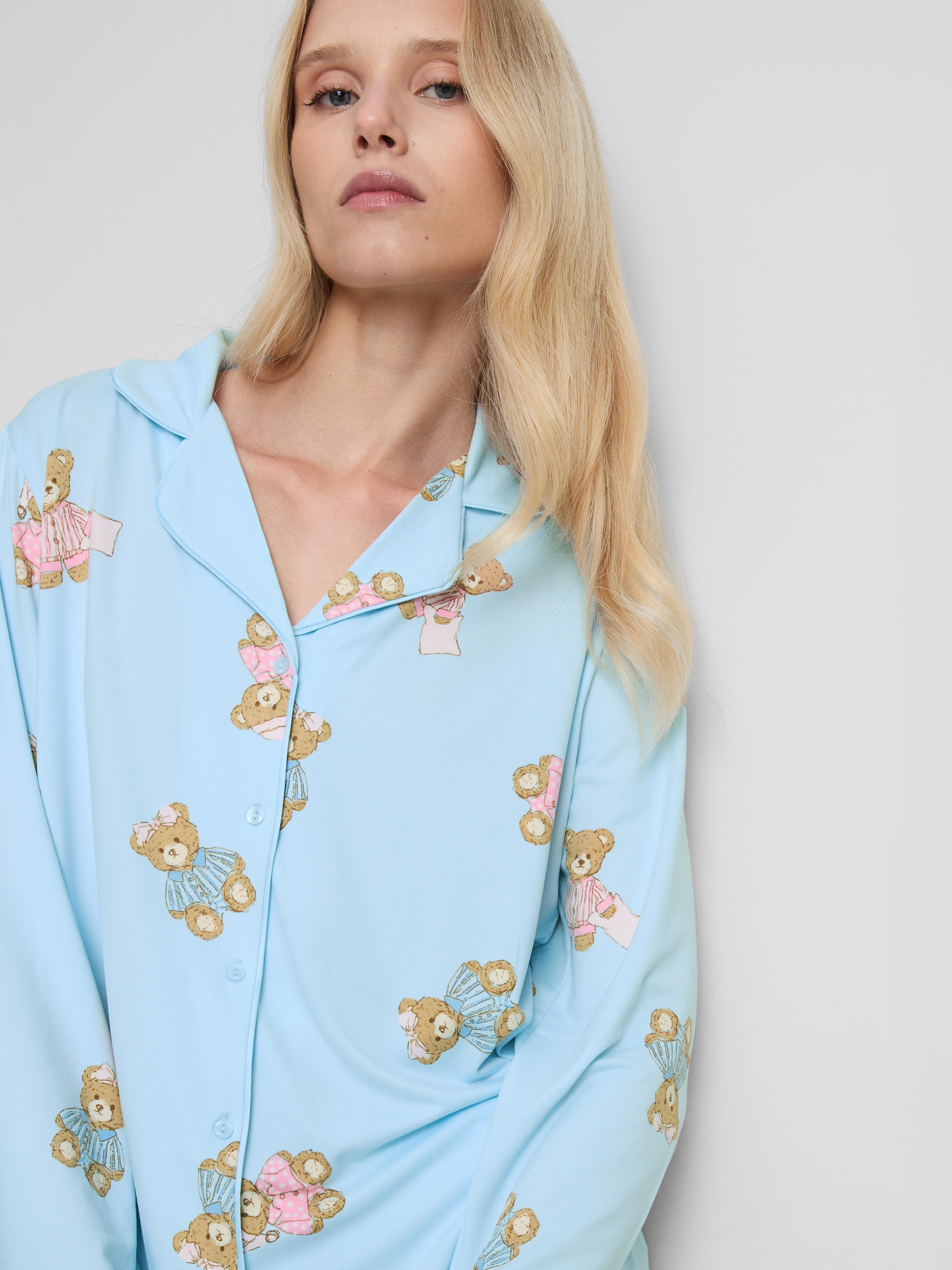 Boyfriend-pyjama met print