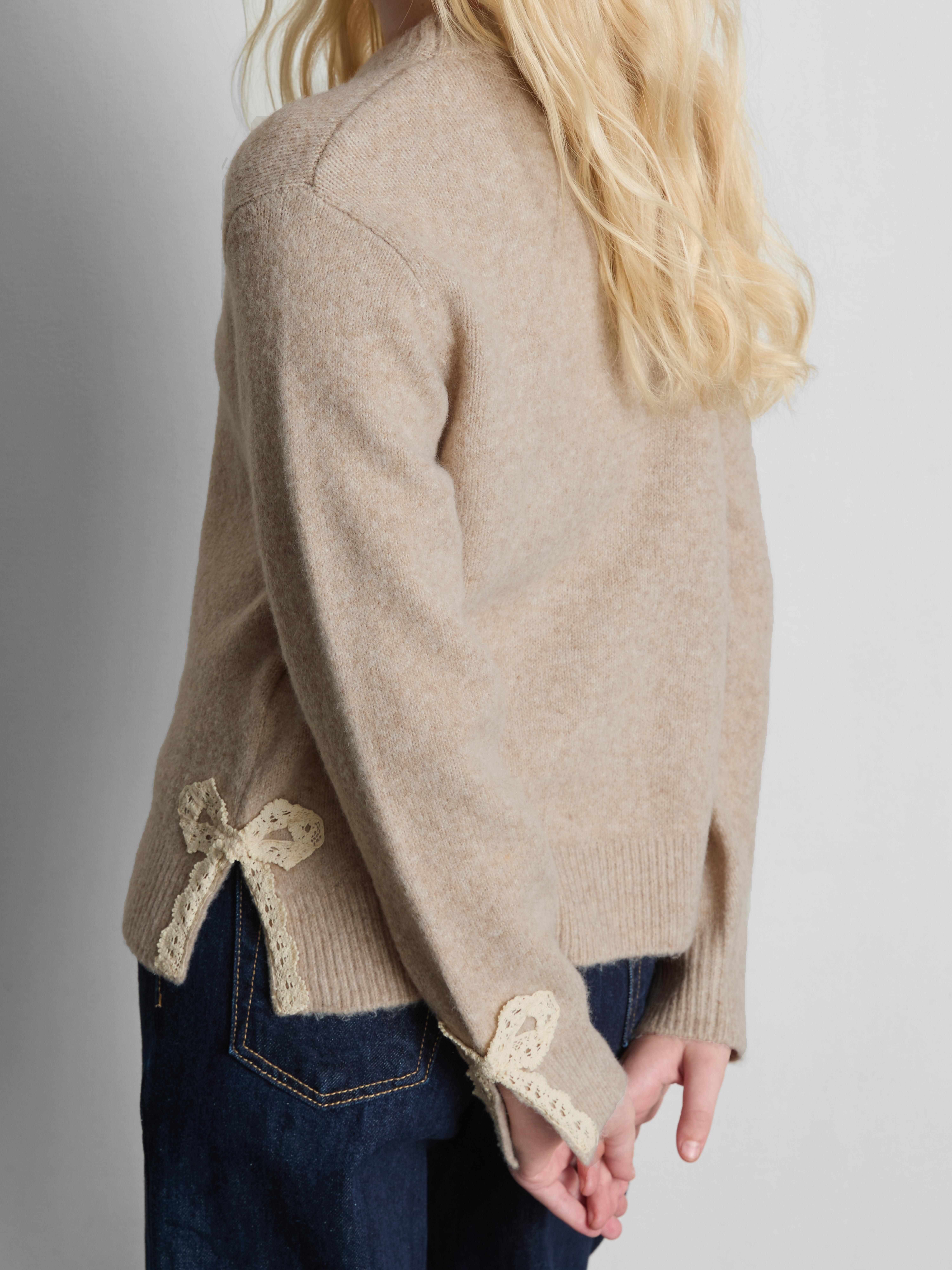 7-15yrs | Lace-Trim Sweater