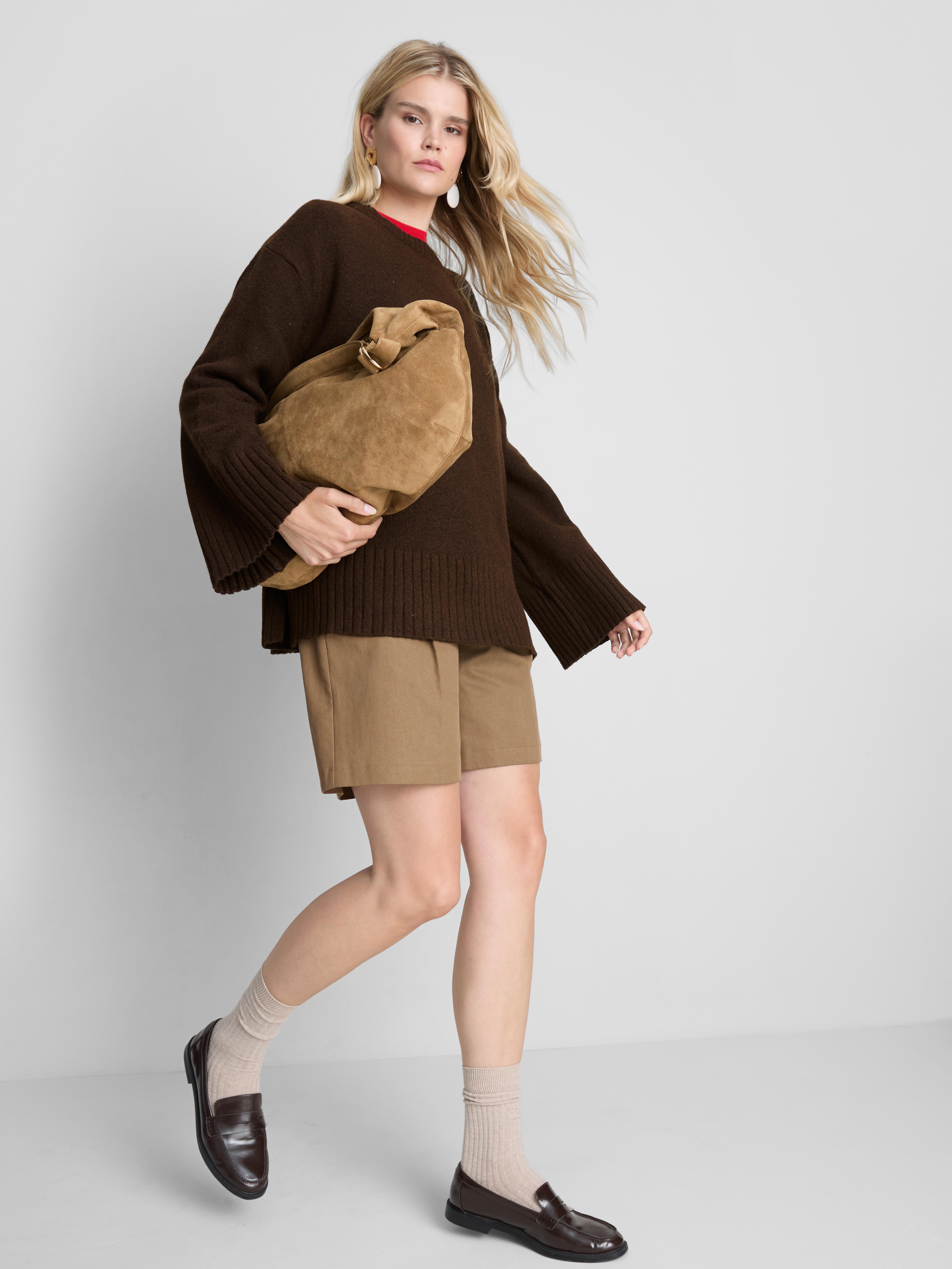 Knitted Wide Sleeve Jumper