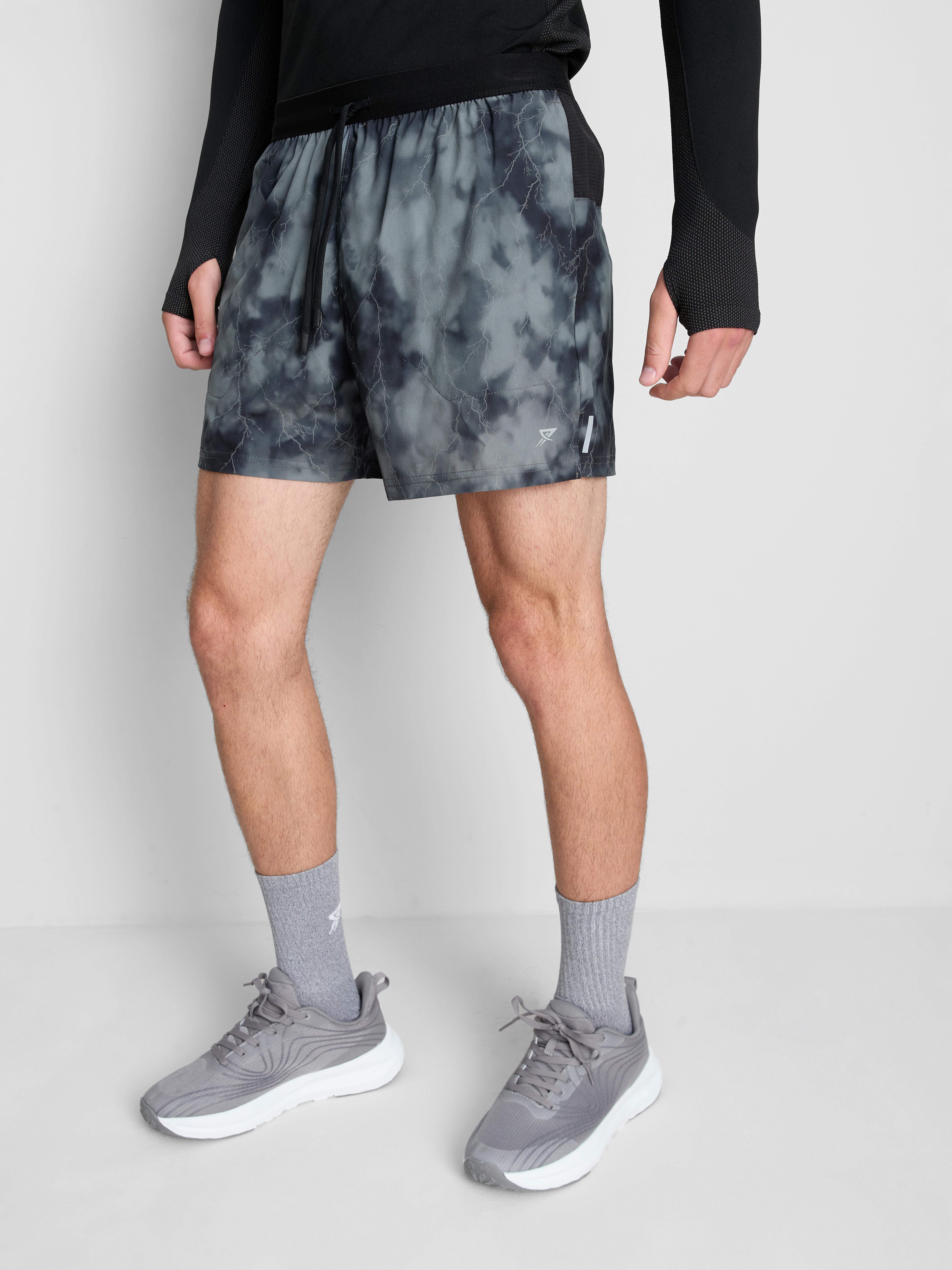 Reflective Printed Running Shorts