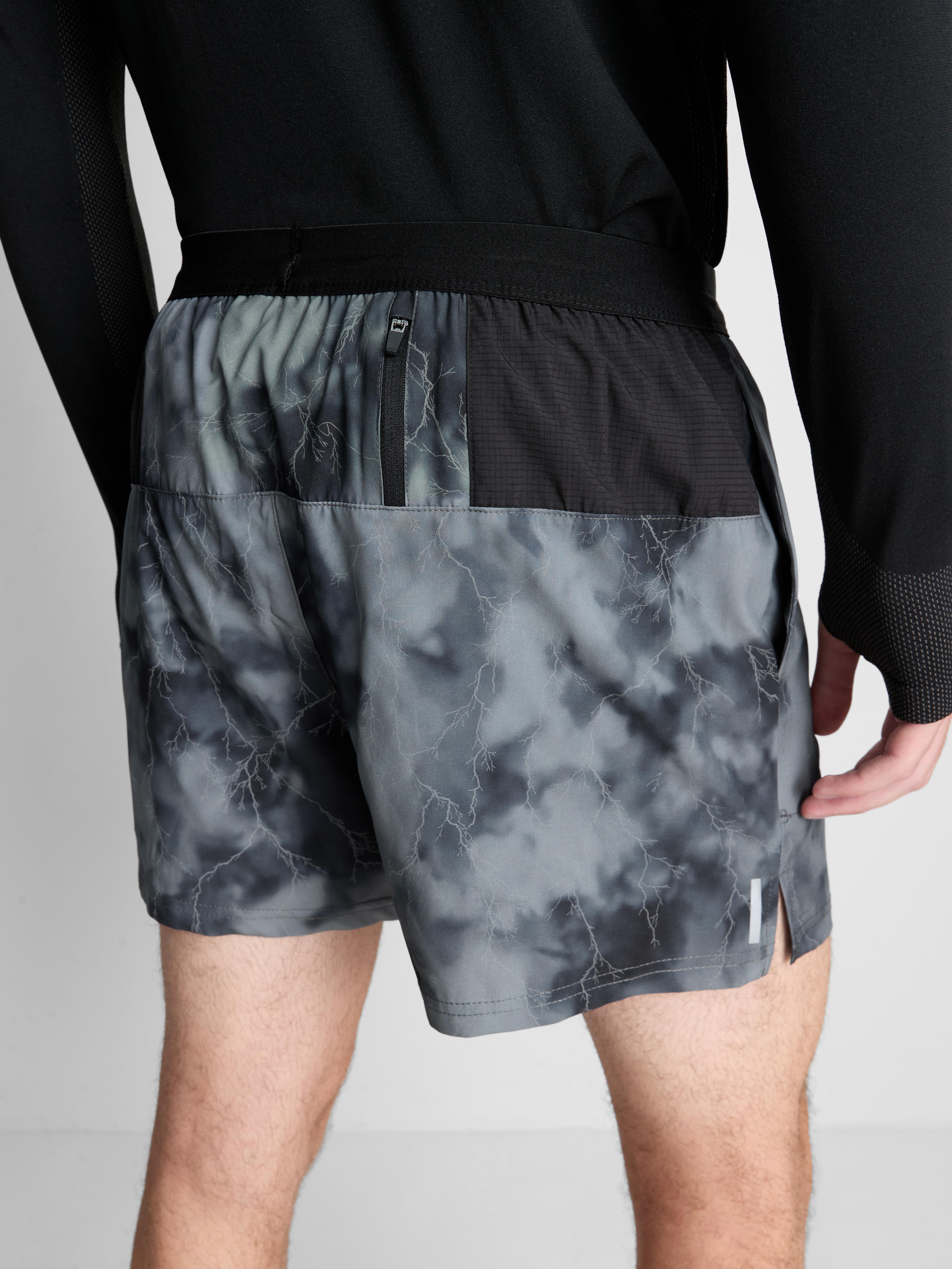 Reflective Printed Running Shorts
