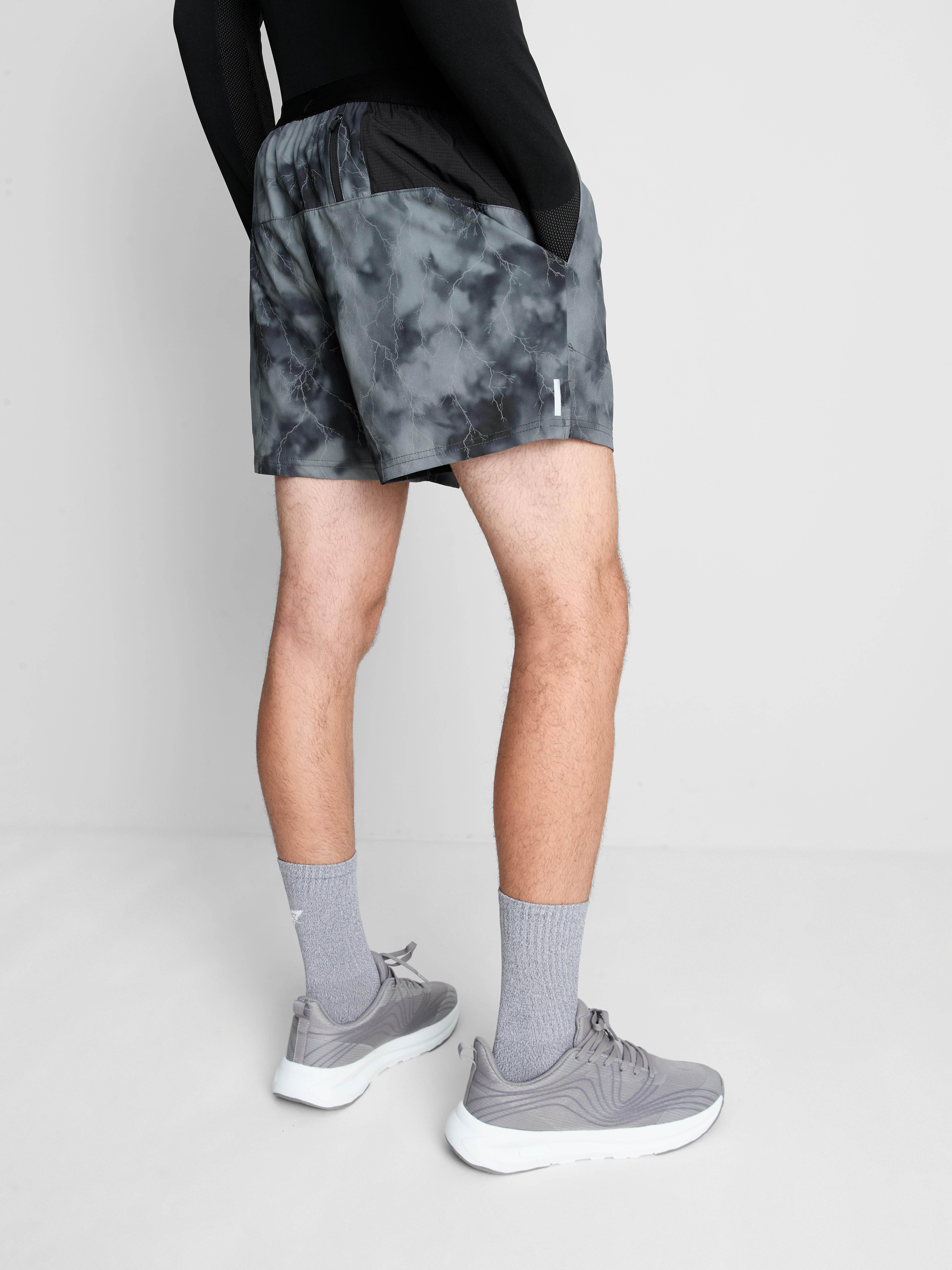 Reflective Printed Running Shorts