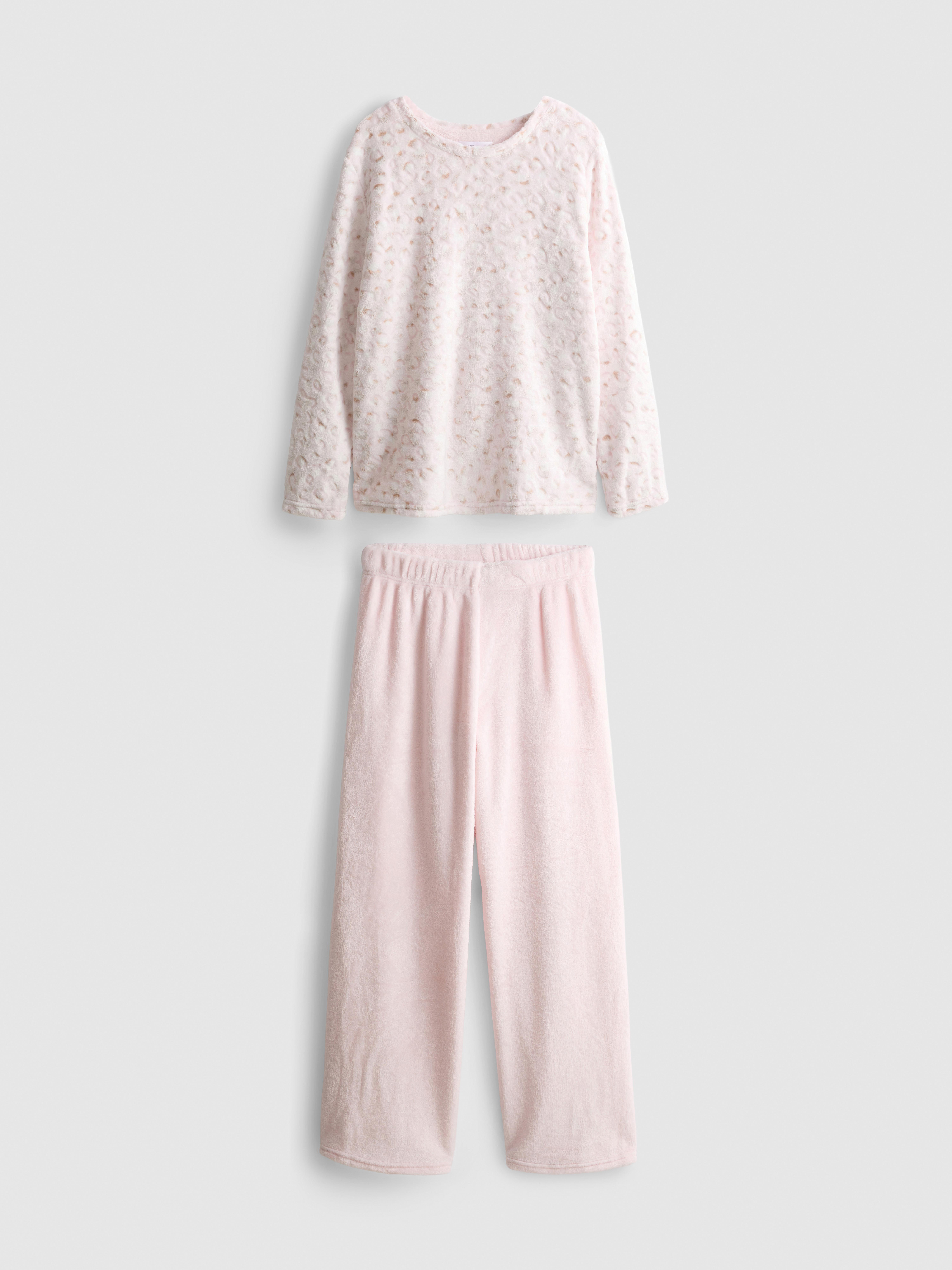 Plush Printed Sweatshirt Pajamas